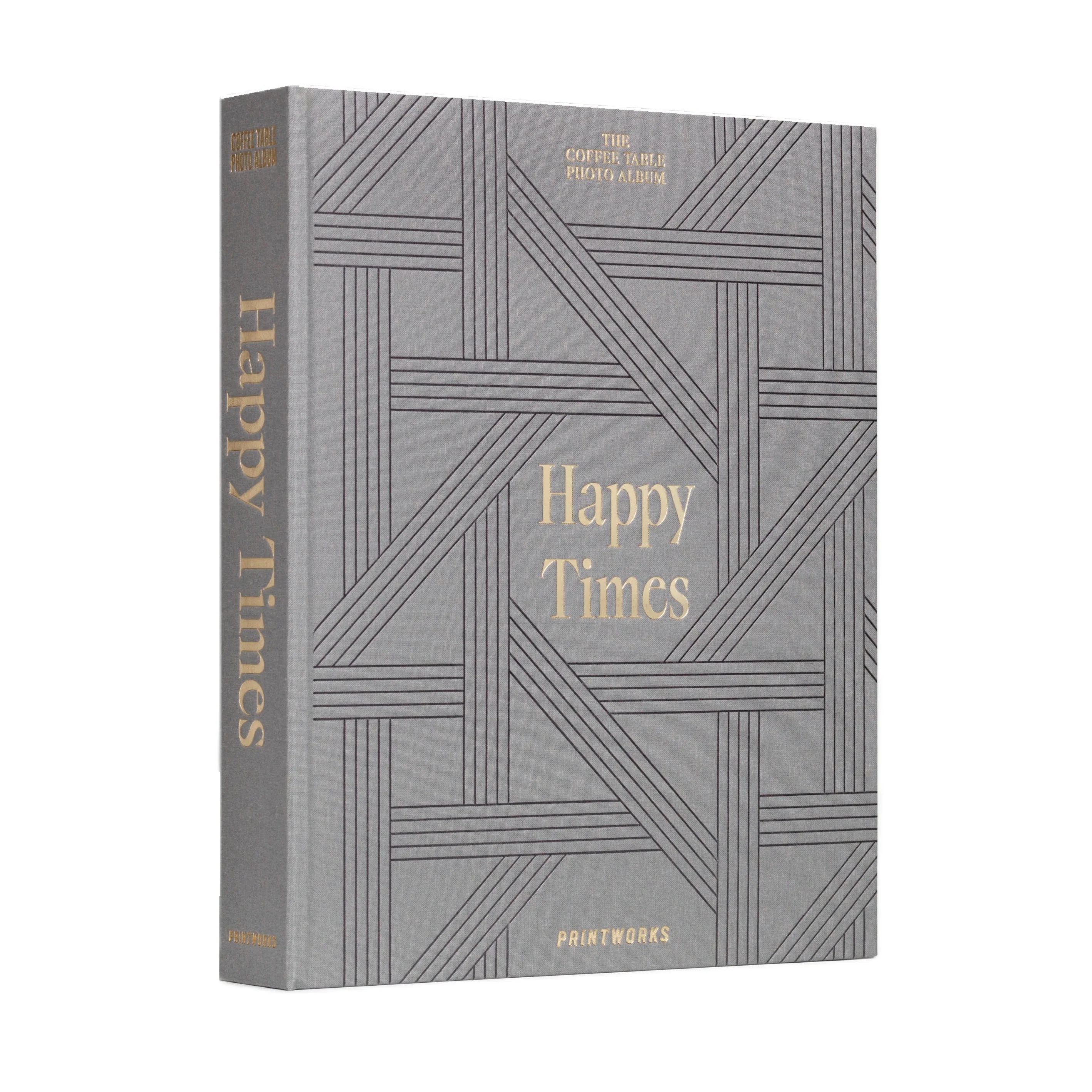 Album na zdjęcia HAPPY TIMES szary ze złotym