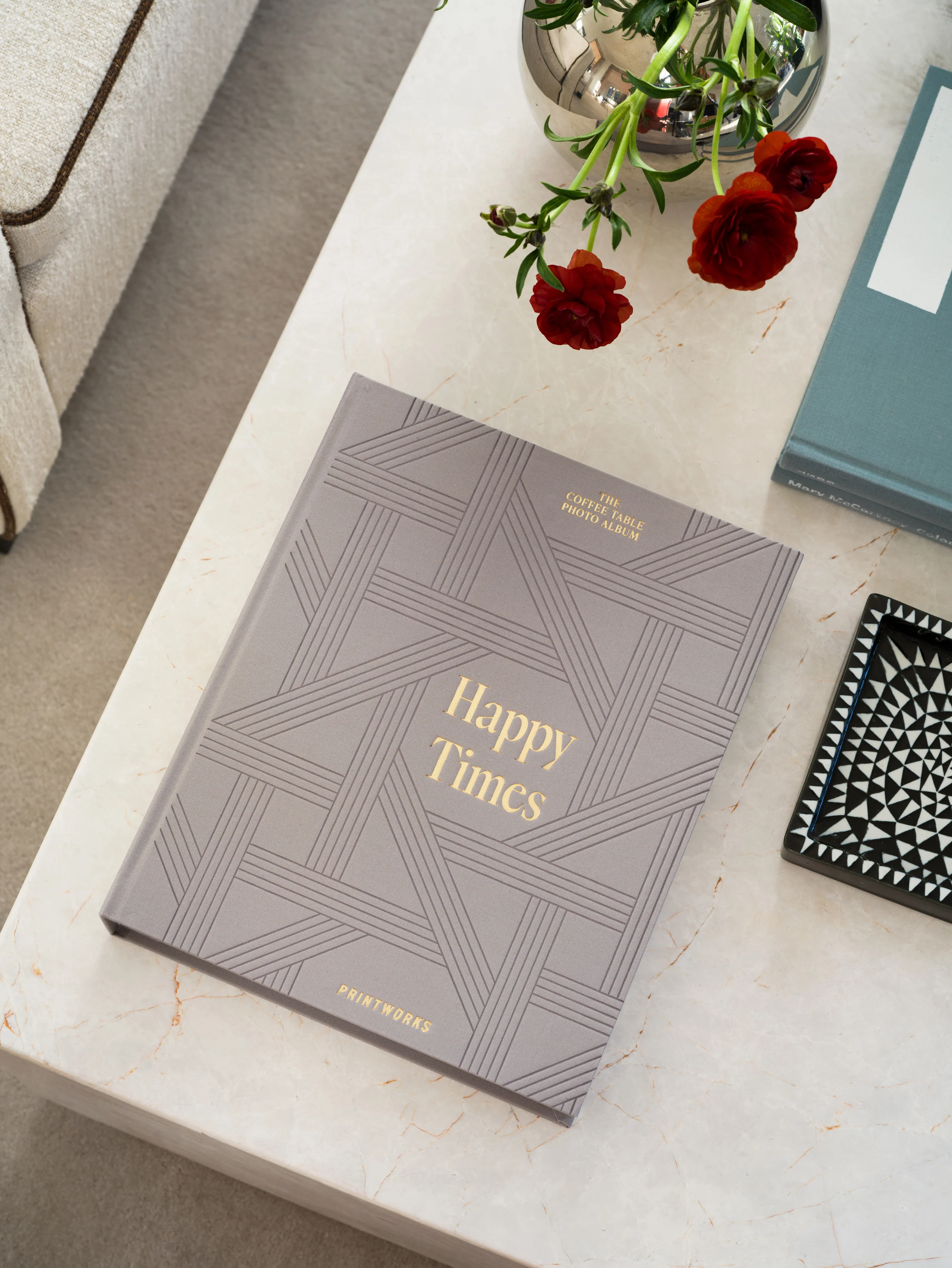 Album na zdjęcia HAPPY TIMES szary ze złotym - Image 2