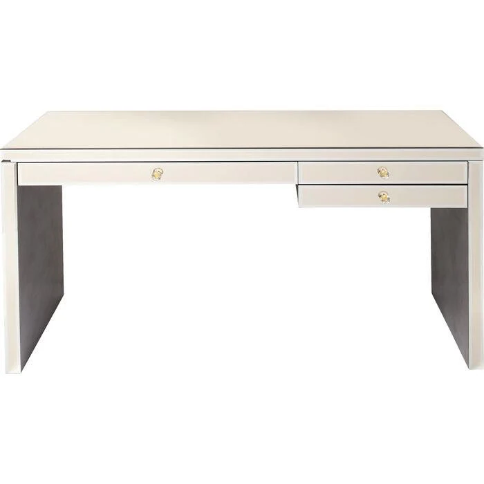 Biurko szklane LUXURY PEARL szampański - Image 9