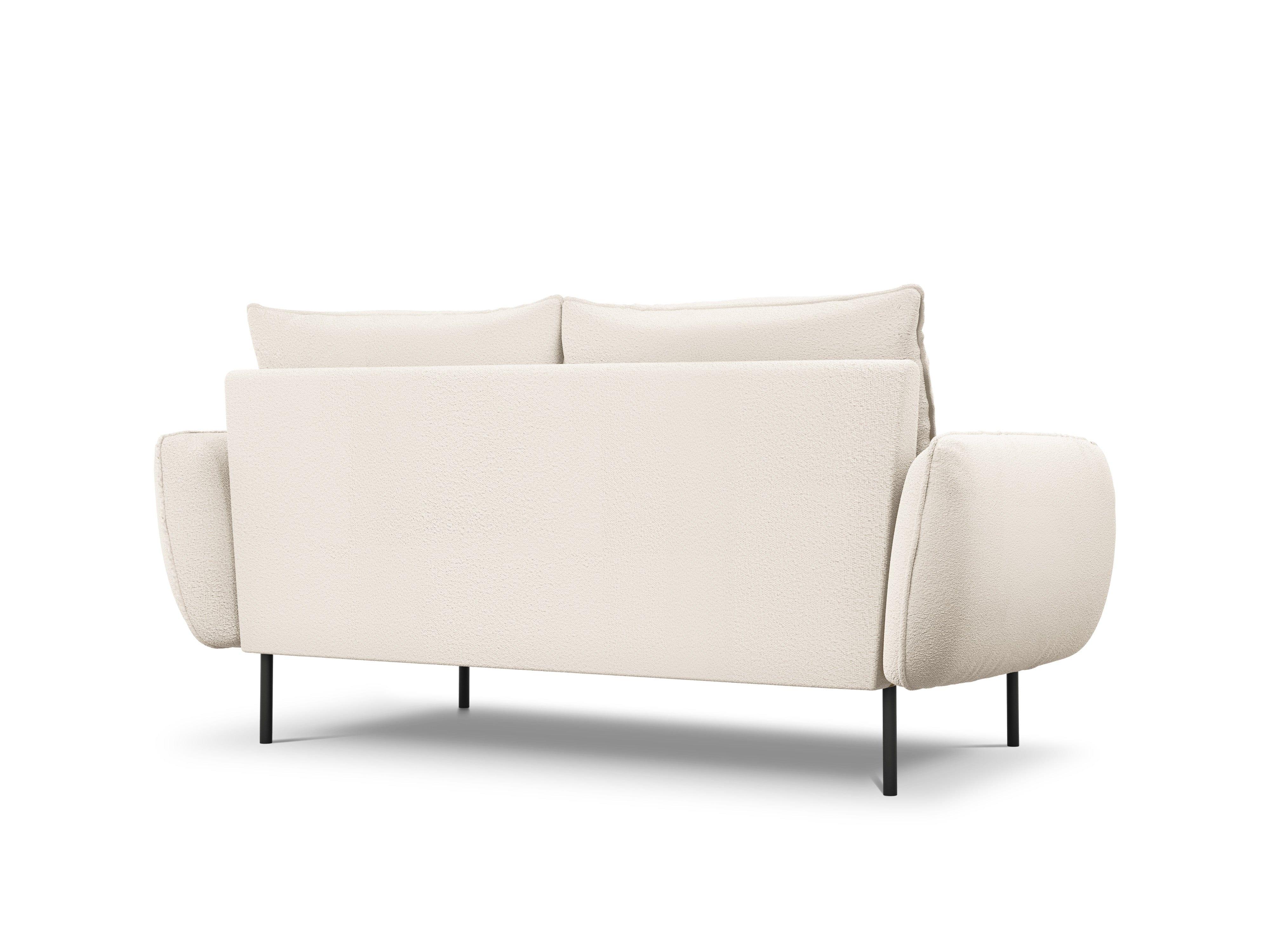 Sofa 2-osobowa VIENNA beżowy boucle z czarną podstawą - Image 9