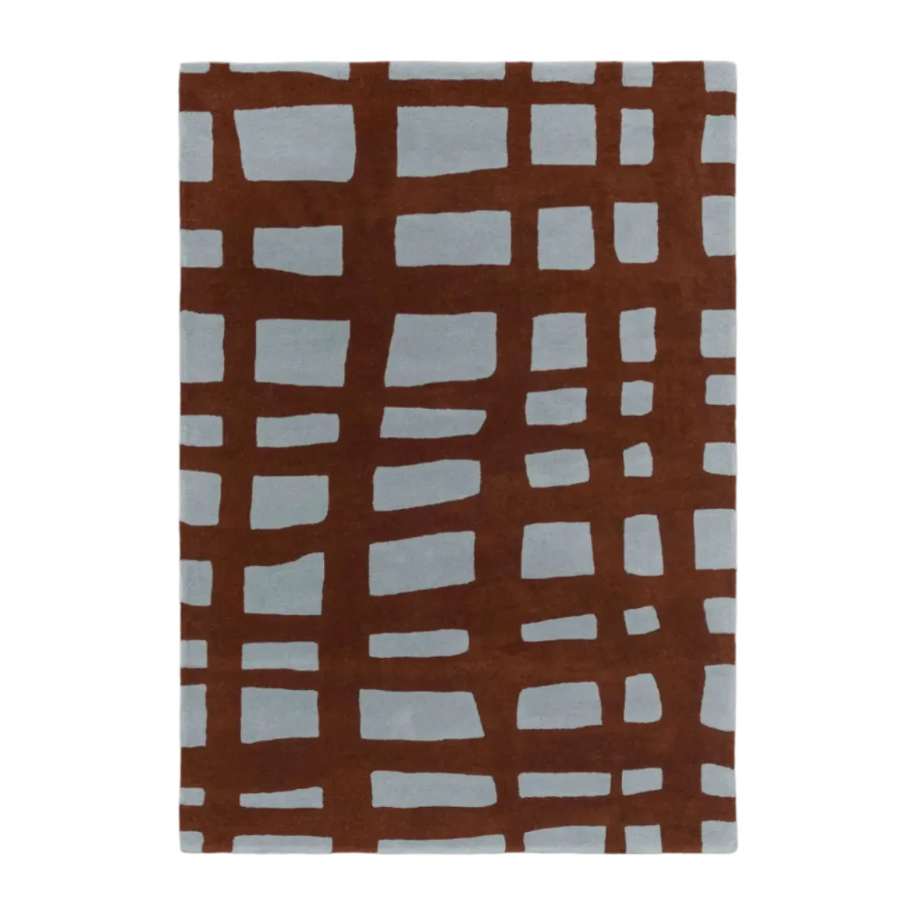 Dywan ARLO BRICK bordowy z szarym