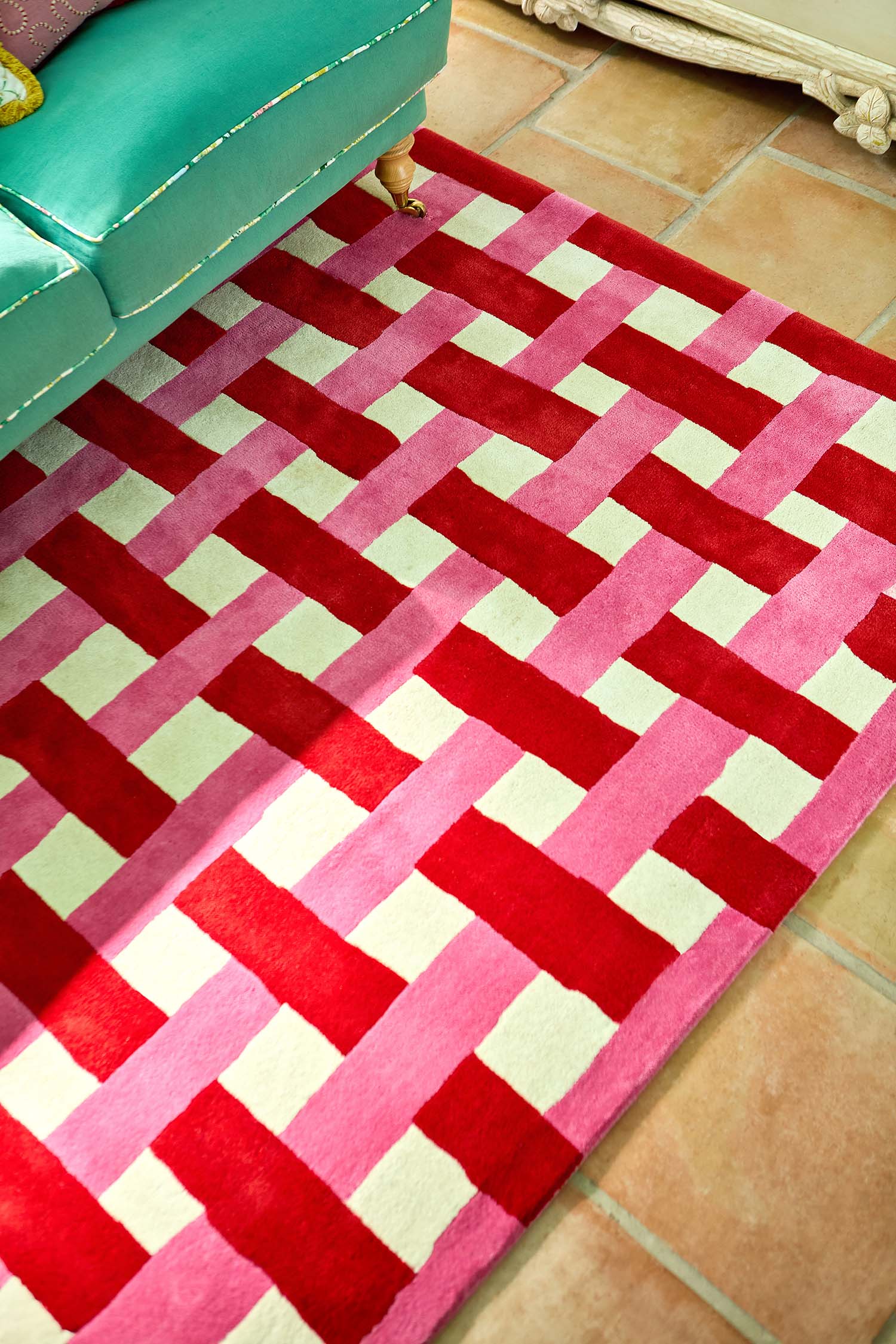 Dywan BASKETWEAVE CORAL ROSE czerwono-różowy - Image 6