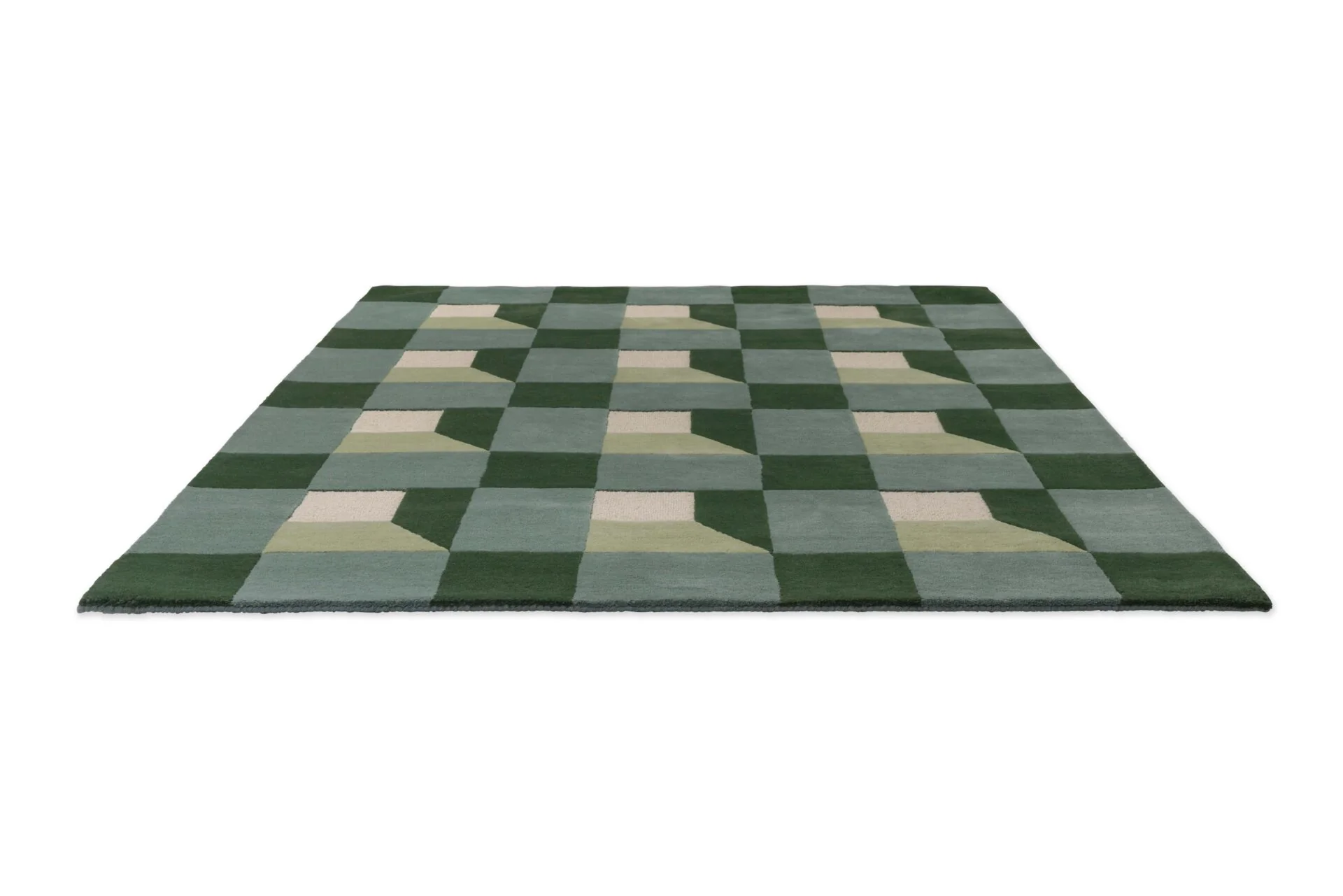 Dywan BLOCKS FERN zielono-beżowy - Image 3