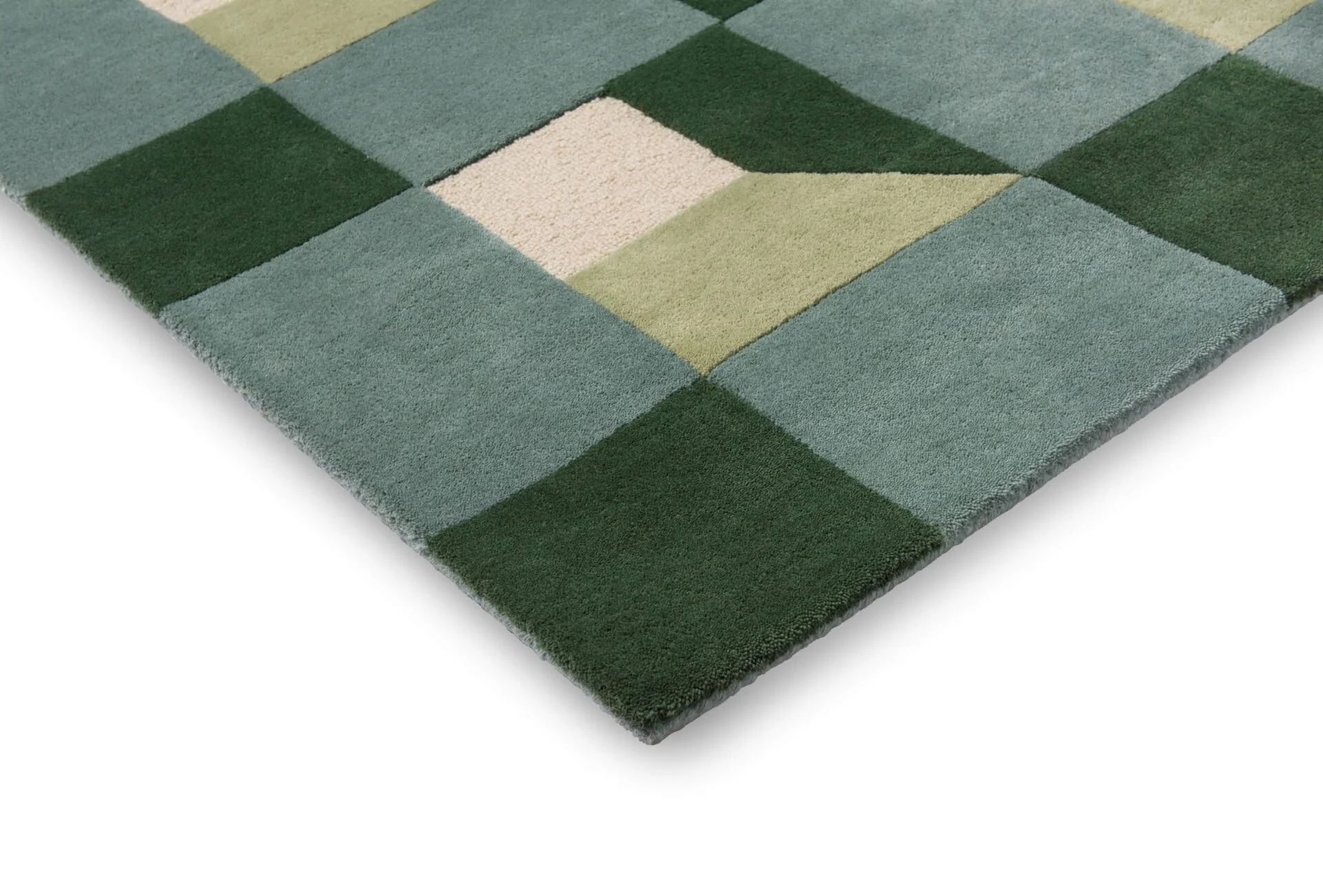 Dywan BLOCKS FERN zielono-beżowy - Image 4