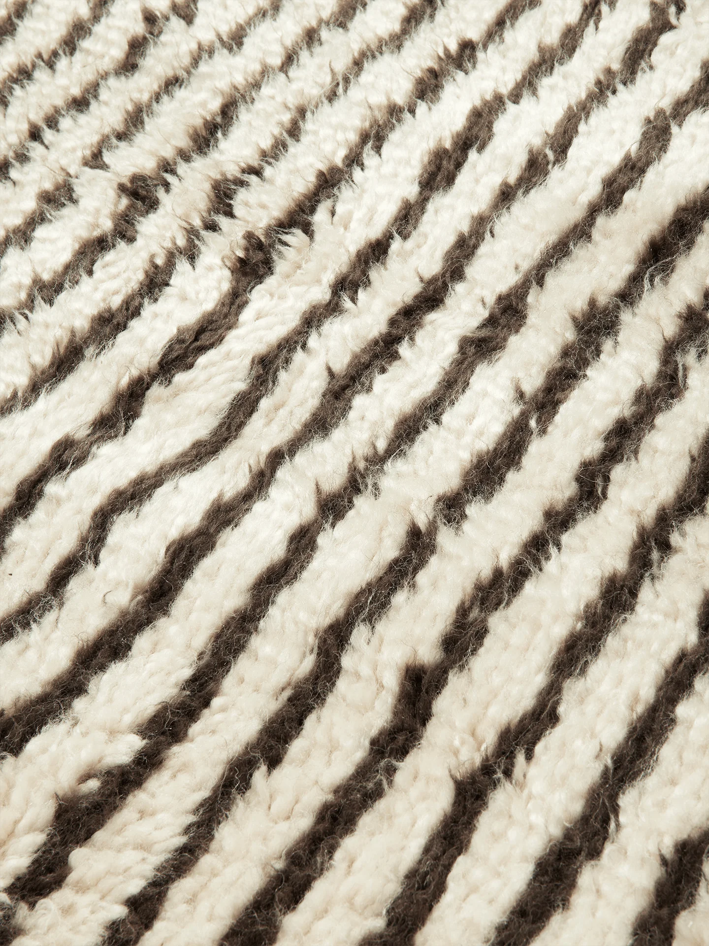 Dywan z długm włosiem KAMI KNOTTED brązowy z beżowym - Image 3