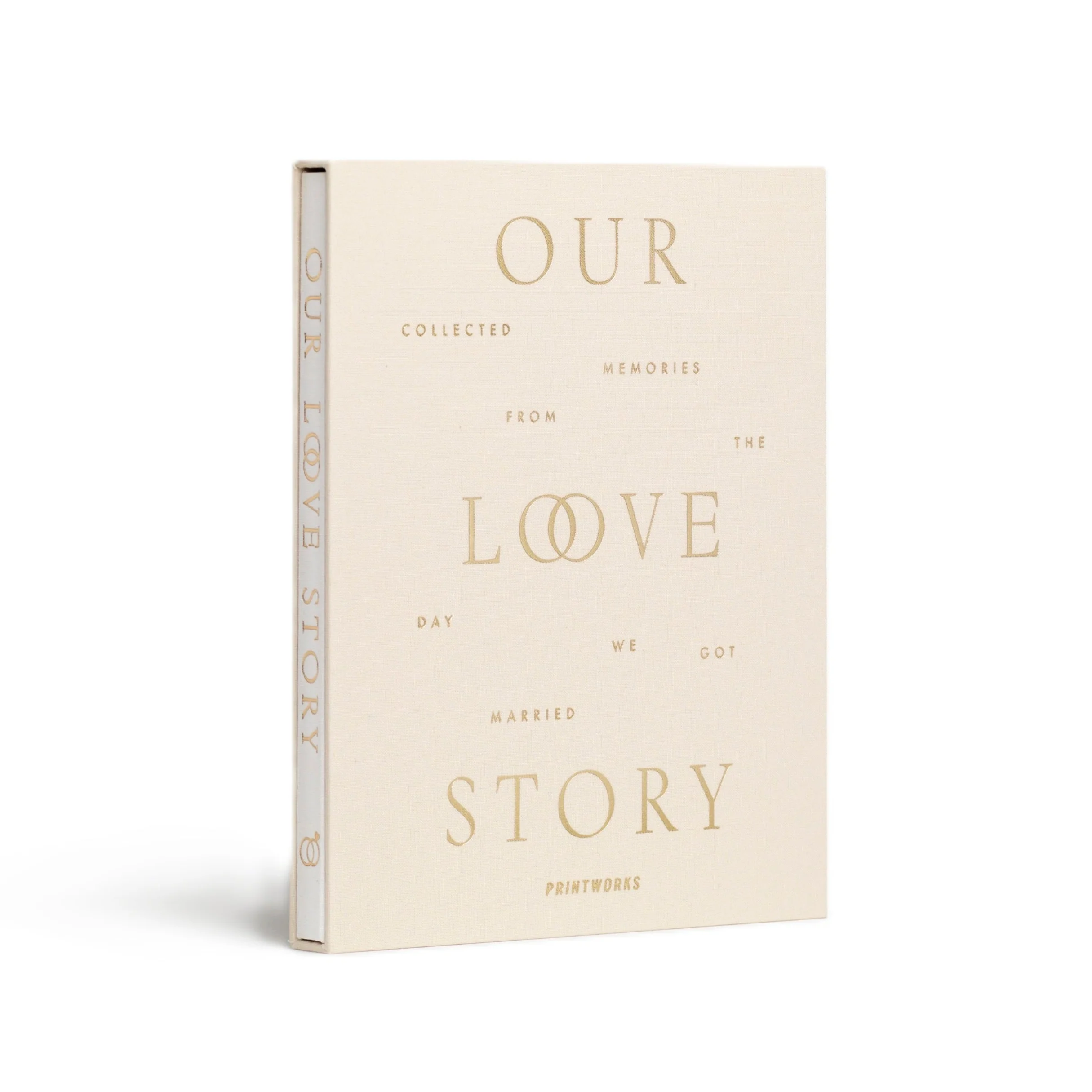 Dziennik ślubny OUR LOVE STORY beżowy z białym - Image 3