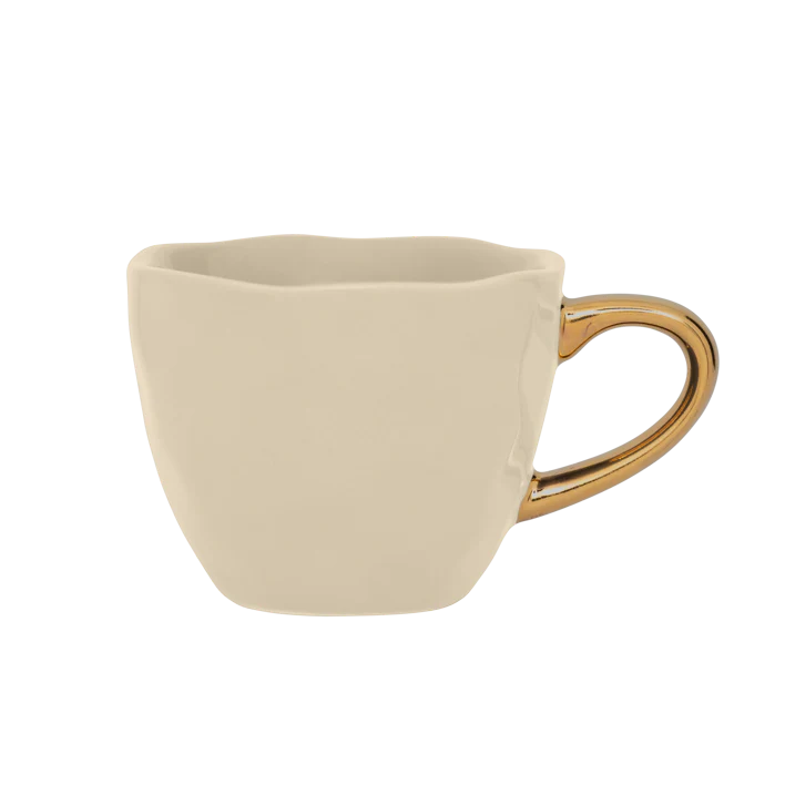 Filiżanka do espresso GOOD MORNING kremowy ze złotym