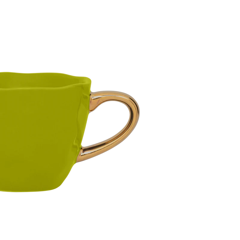 Filiżanka do espresso GOOD MORNING zielony ze złotym - Image 3