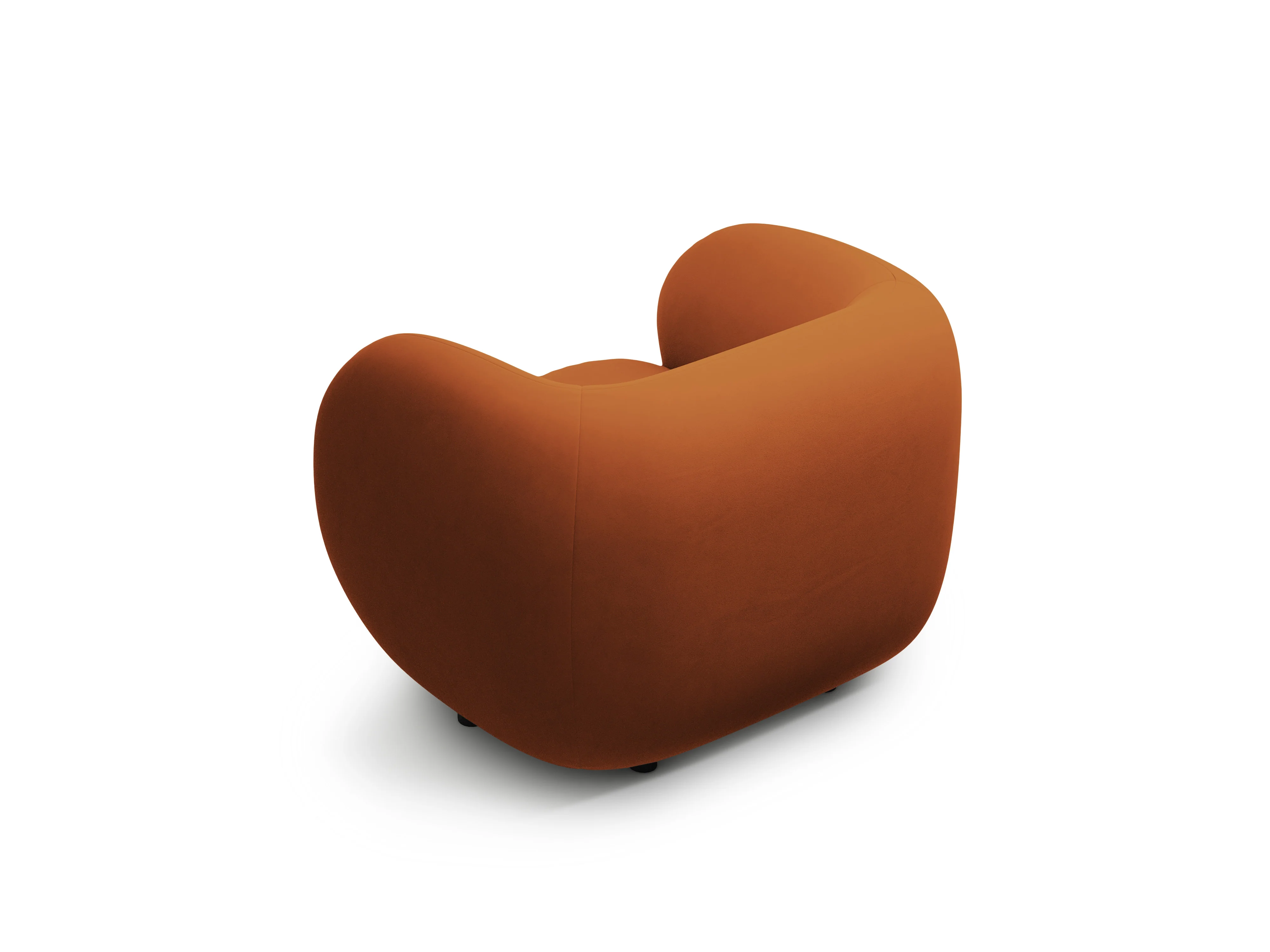 Fotel aksamitny KATE terracotta - Image 3