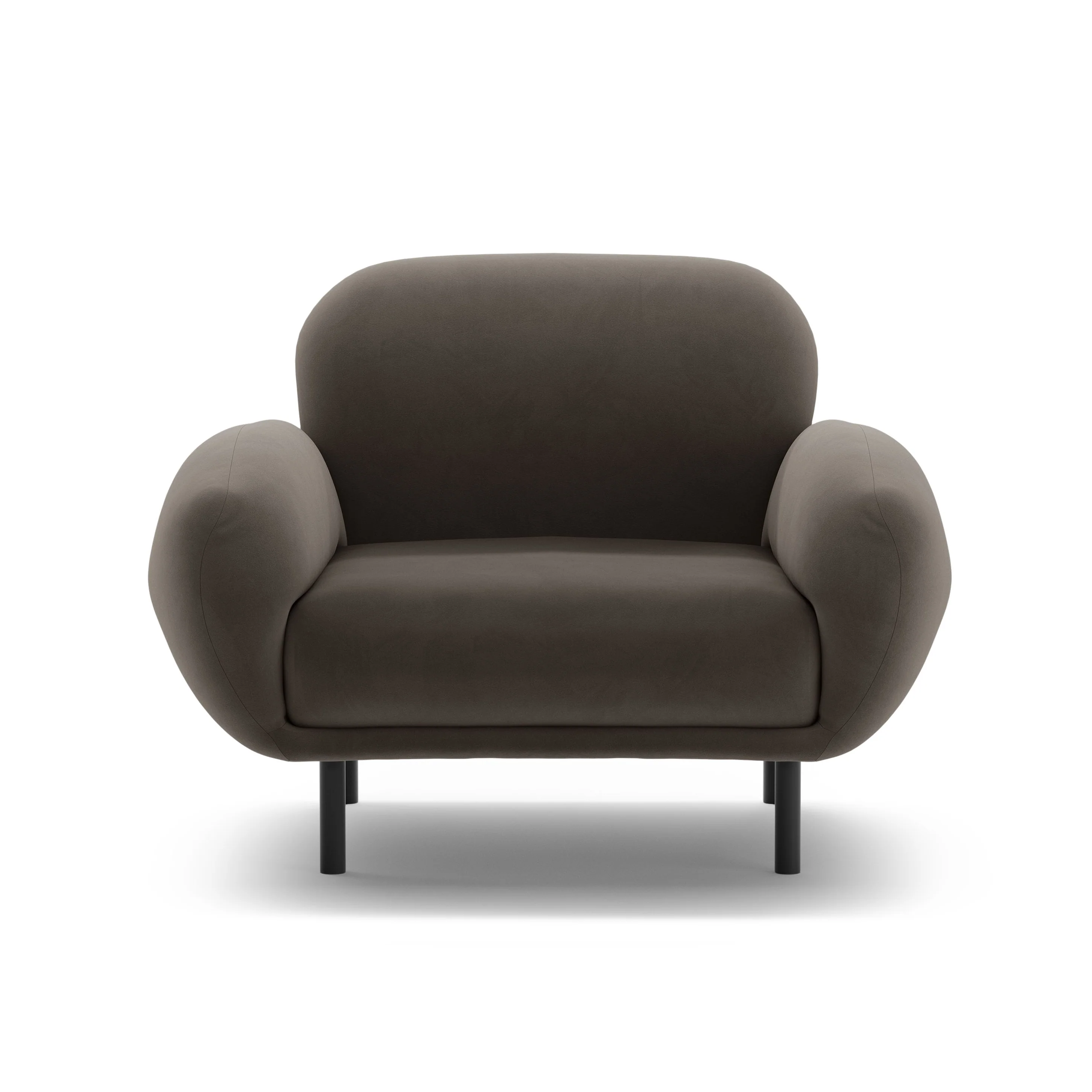 Fotel aksamitny POPPY hebanowy - Image 3