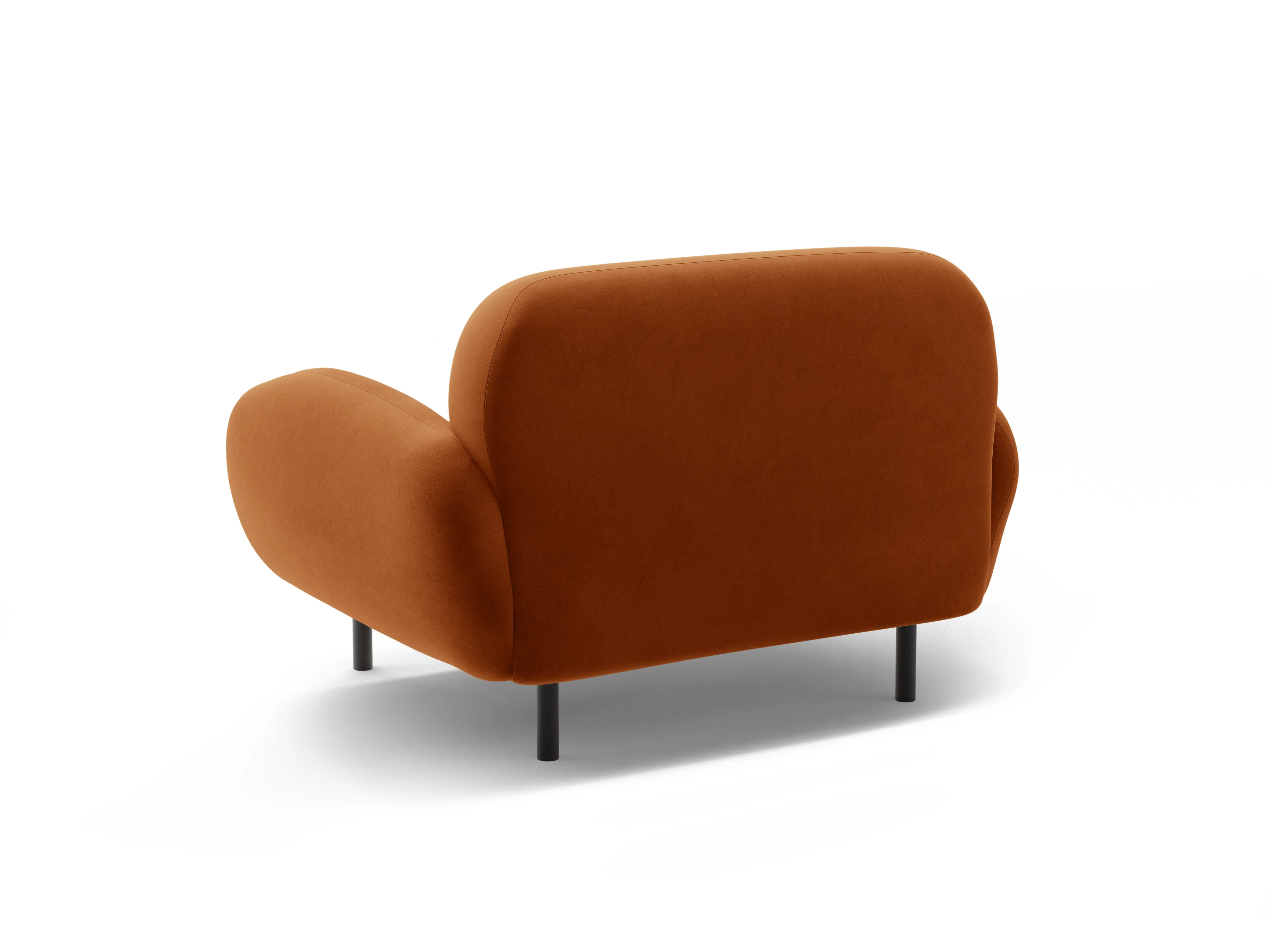 Fotel aksamitny POPPY terracotta - Image 4