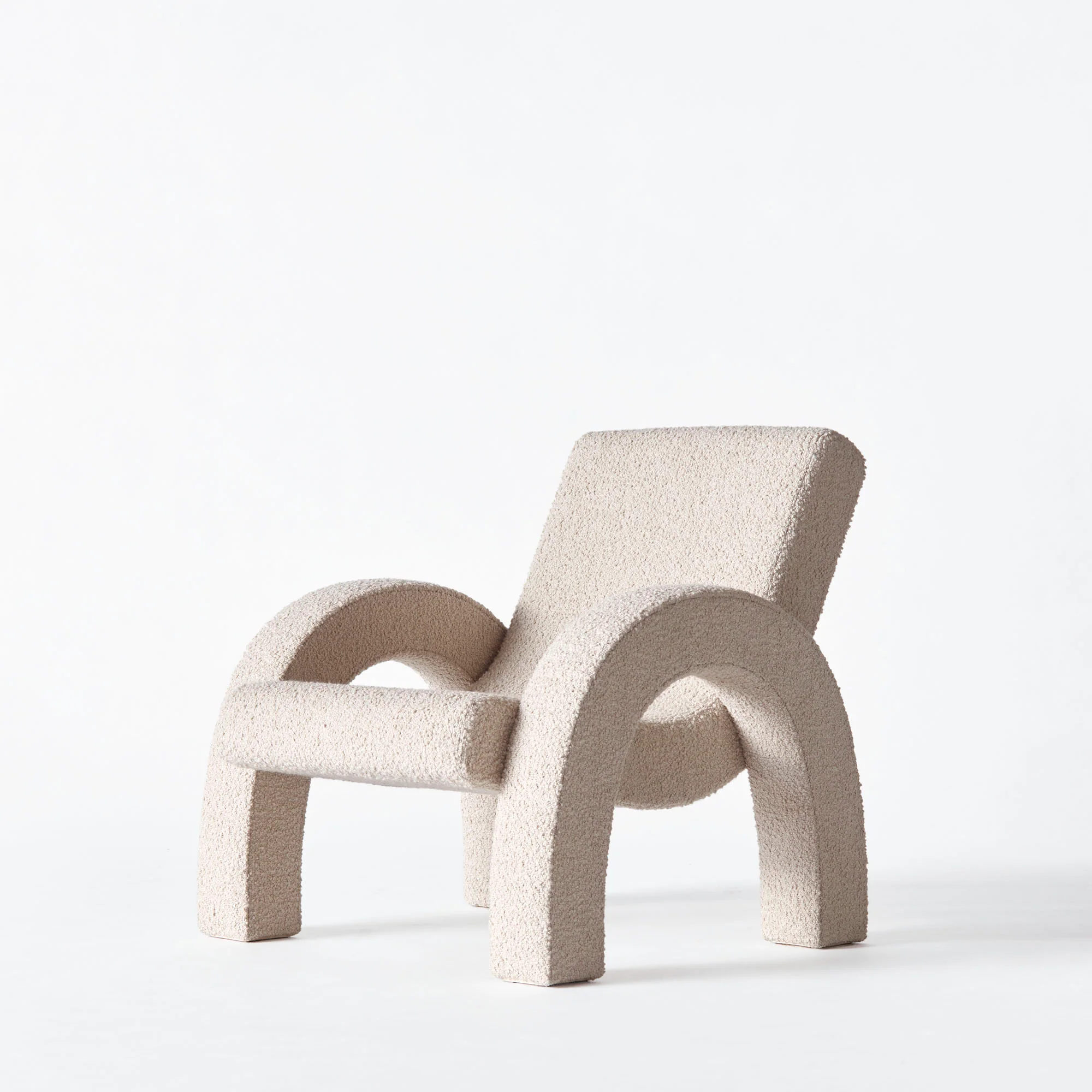 Fotel ARCO beżowy boucle - Image 6