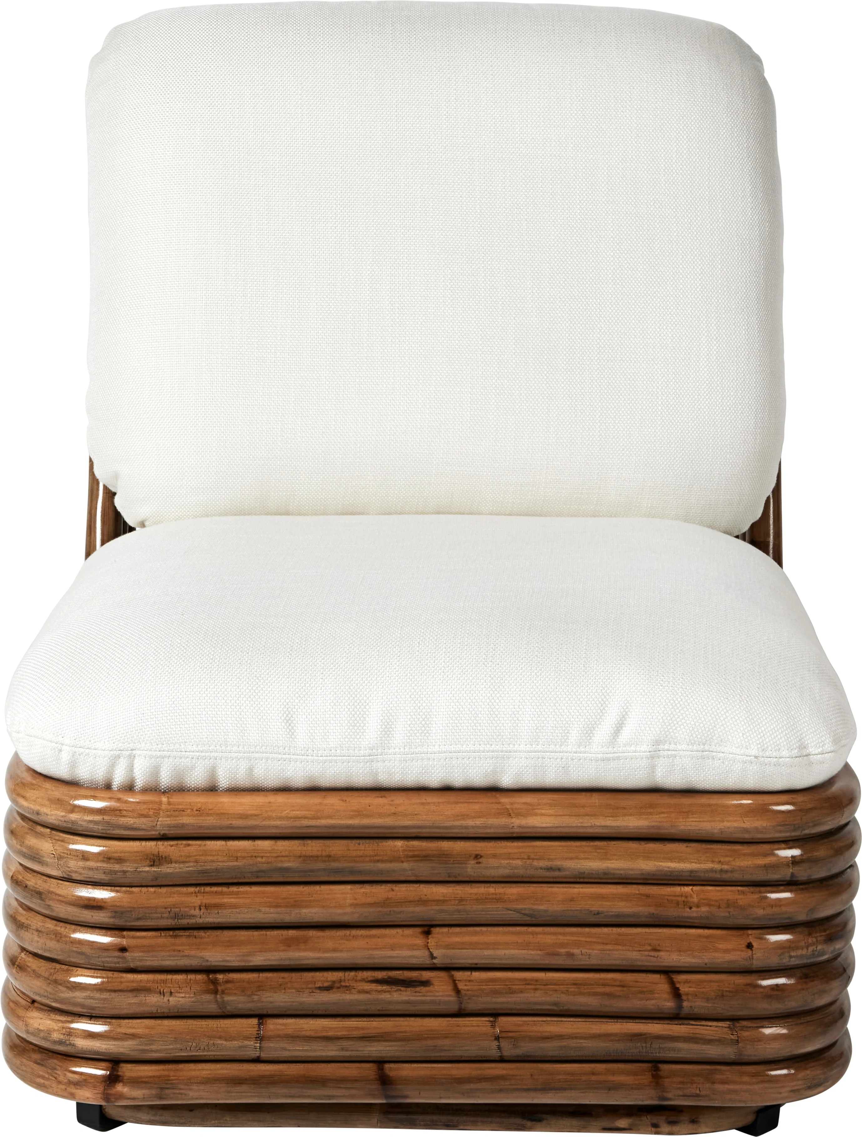Fotel BOHEMIAN 72 tapicerowany z rattanową podstawą - Image 4