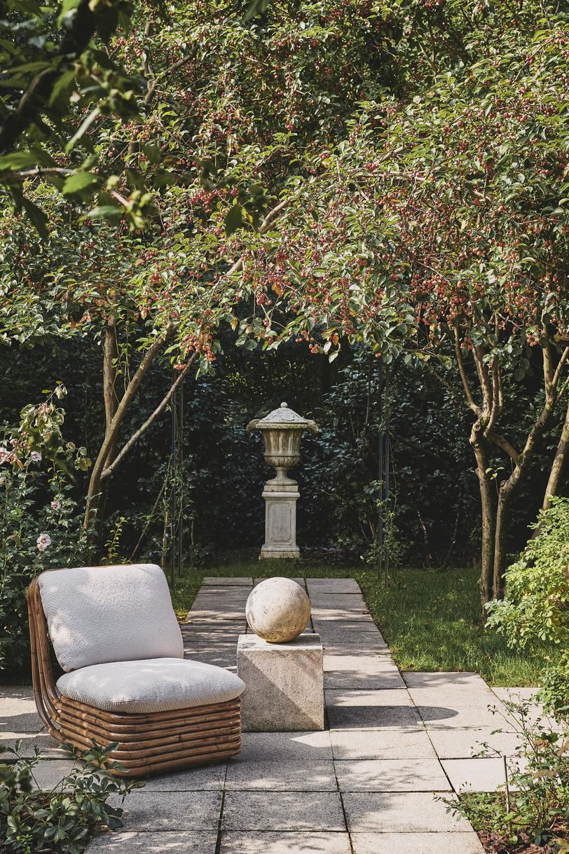 Fotel BOHEMIAN 72 tapicerowany z rattanową podstawą - Image 7