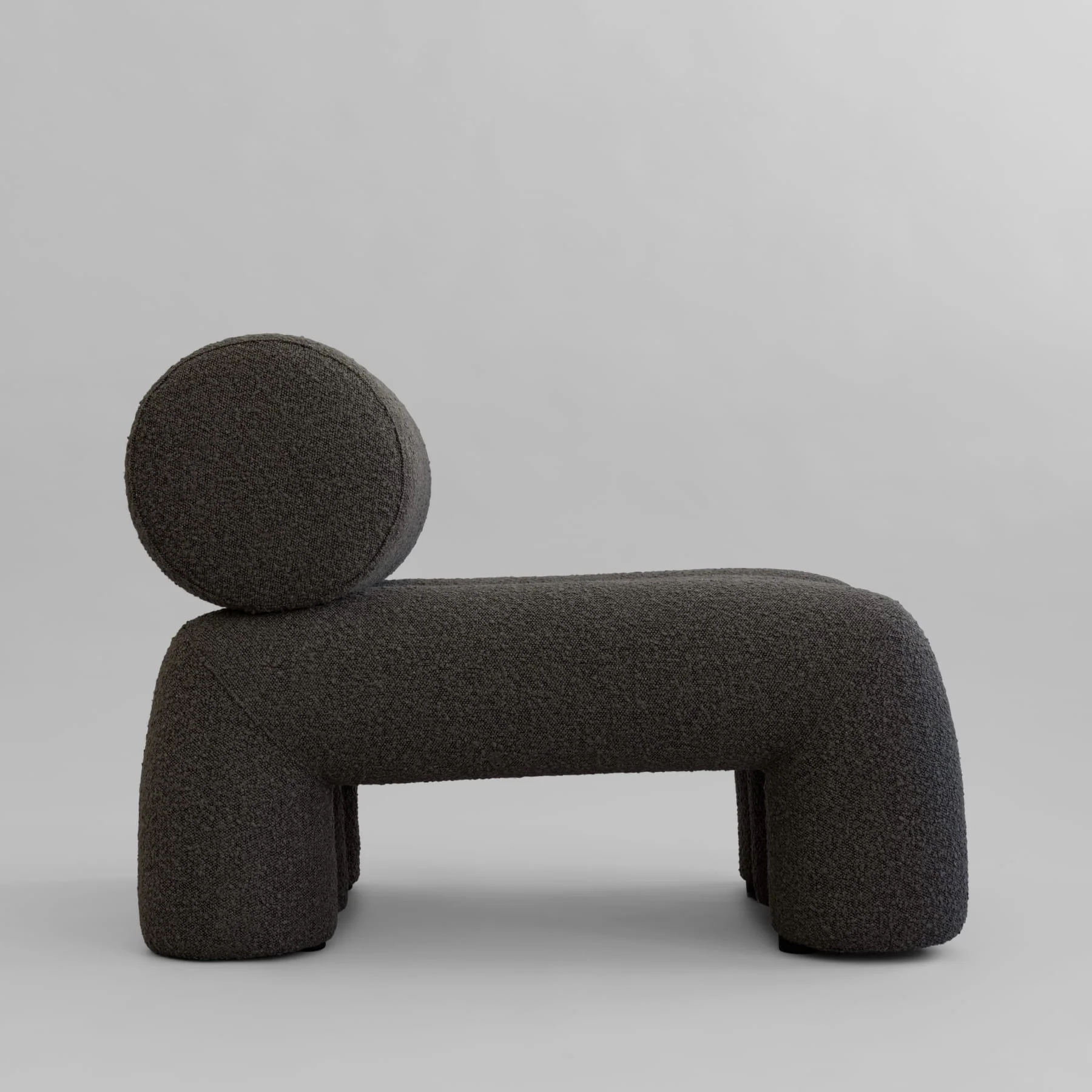 Fotel FOKU szaro-brązowy boucle - Image 5