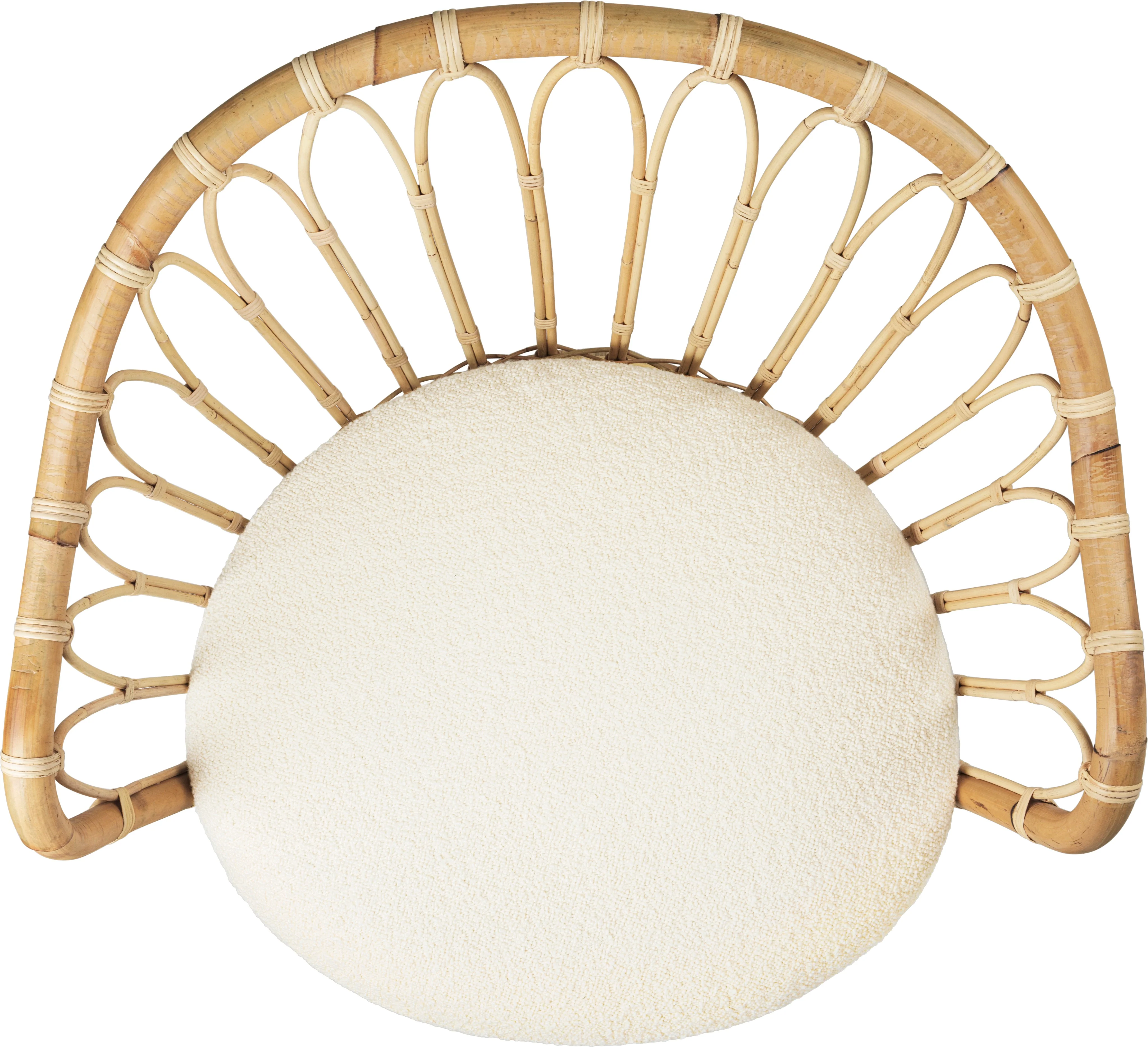 Fotel GRACE tapicerowany z rattanową podstawą - Image 4
