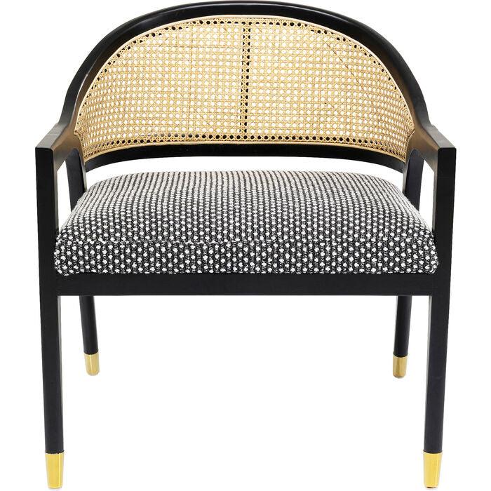 Fotel HORIZON czarny z rattanem - Image 9