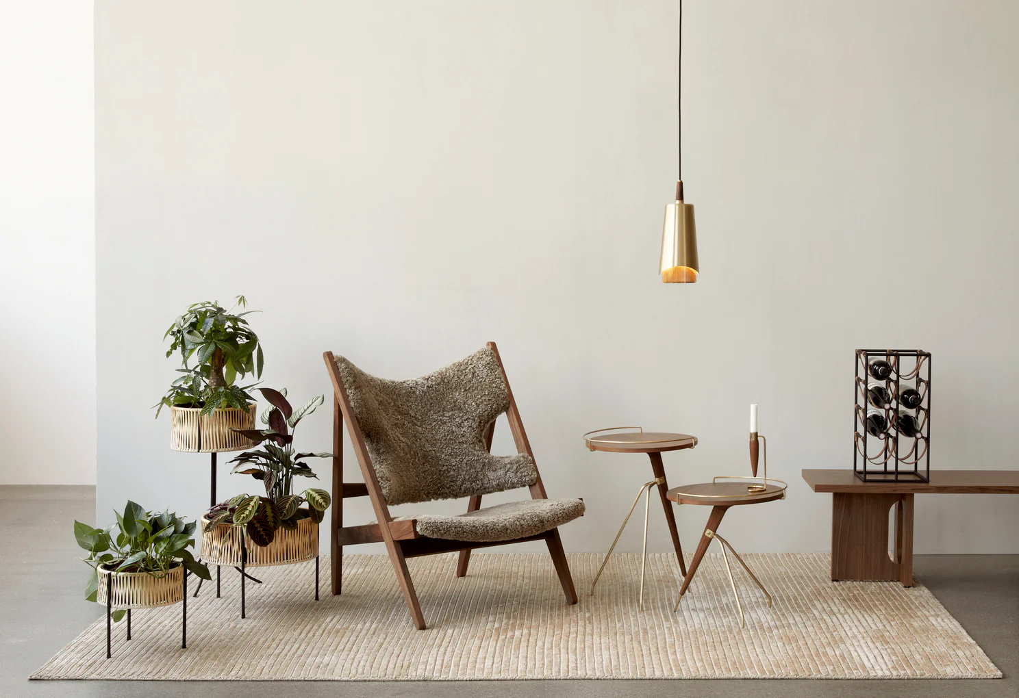Fotel KNITTING skóra owcza z dębową podstawą - Image 13