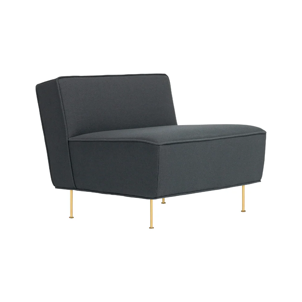 Fotel MODERN LINE tapicerowany ze złotą podstawą