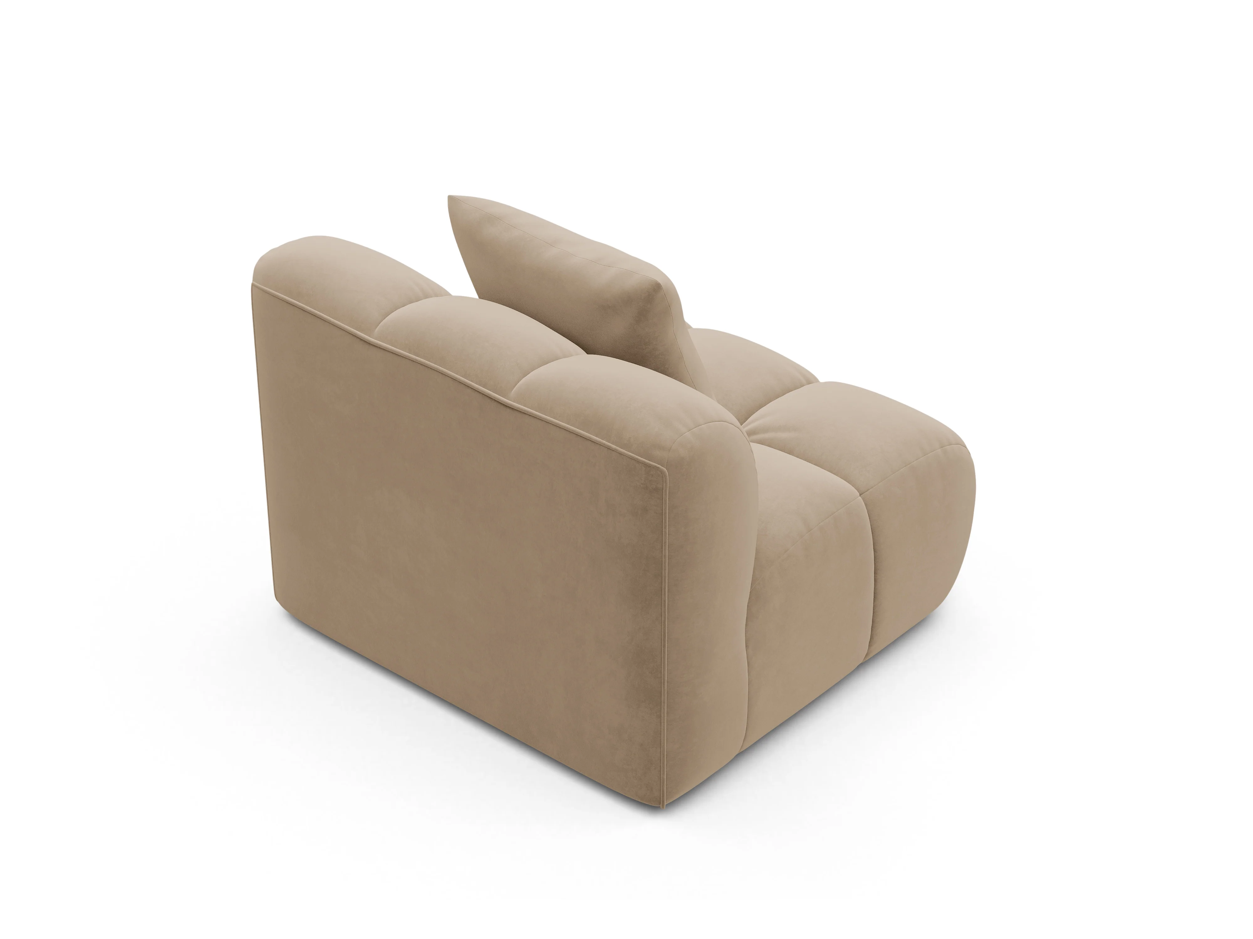 Fotel / moduł aksamitny ASTRO piaskowy - Image 3