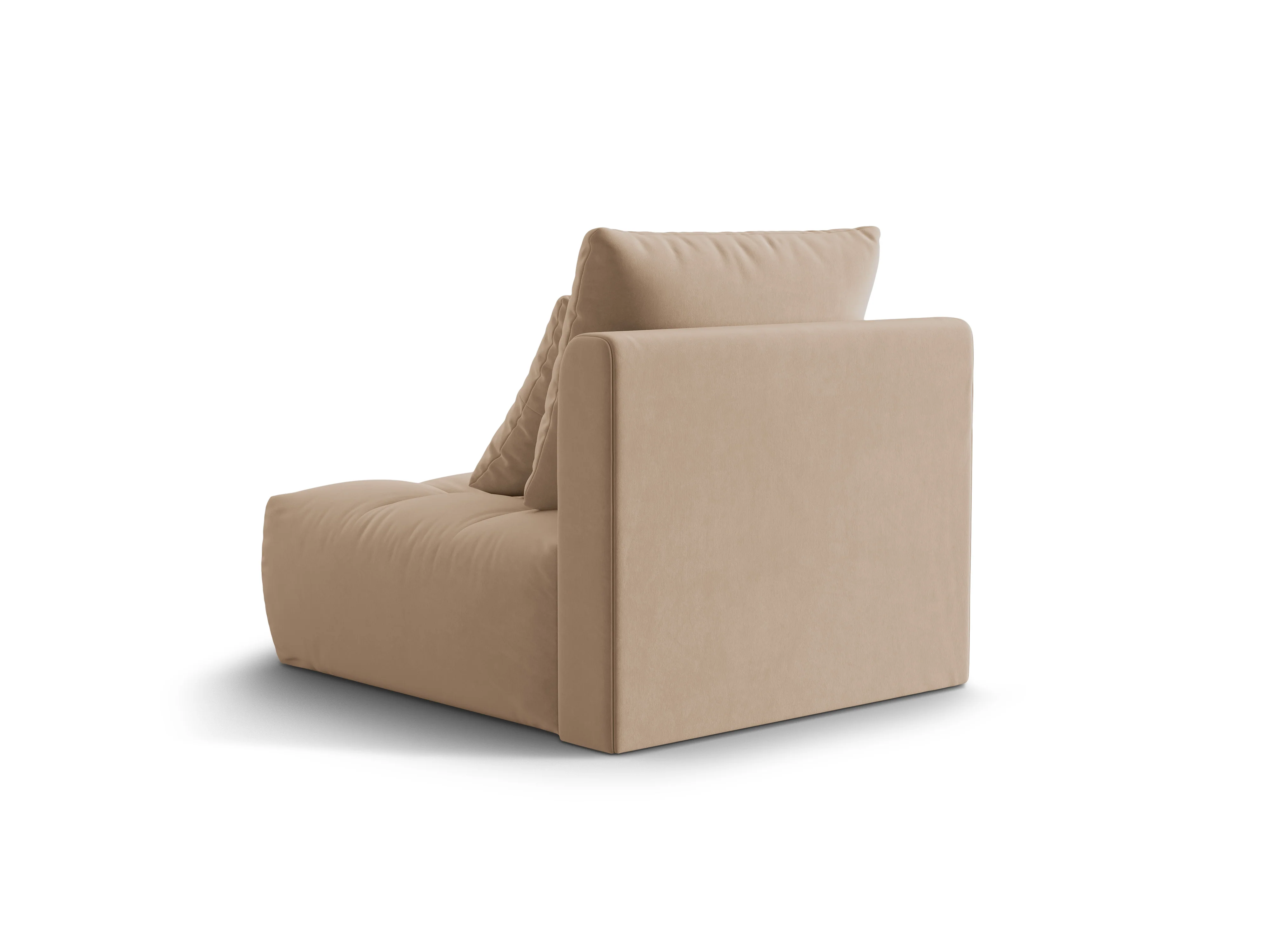 Fotel / moduł aksamitny BLOOM jasnobrązowy - Image 5