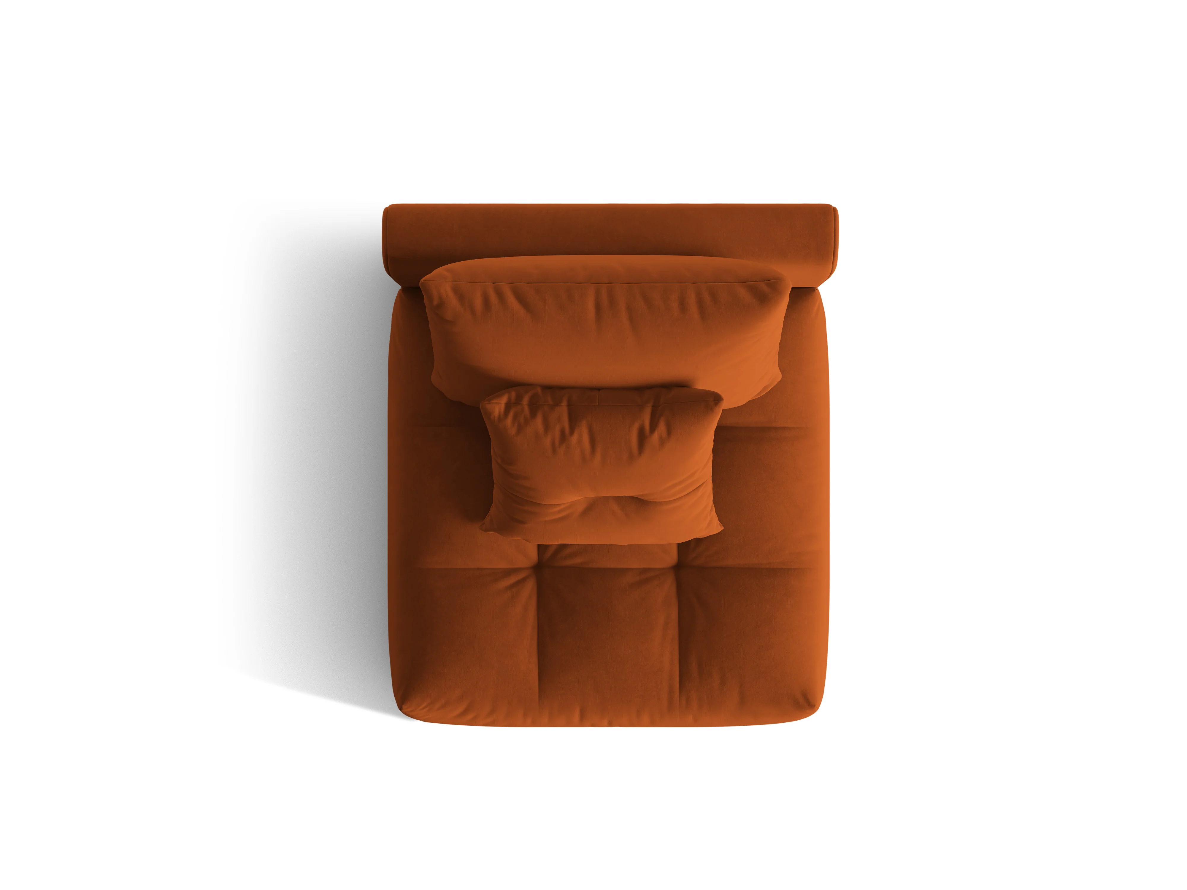 Fotel / moduł aksamitny BLOOM terracotta - Image 4