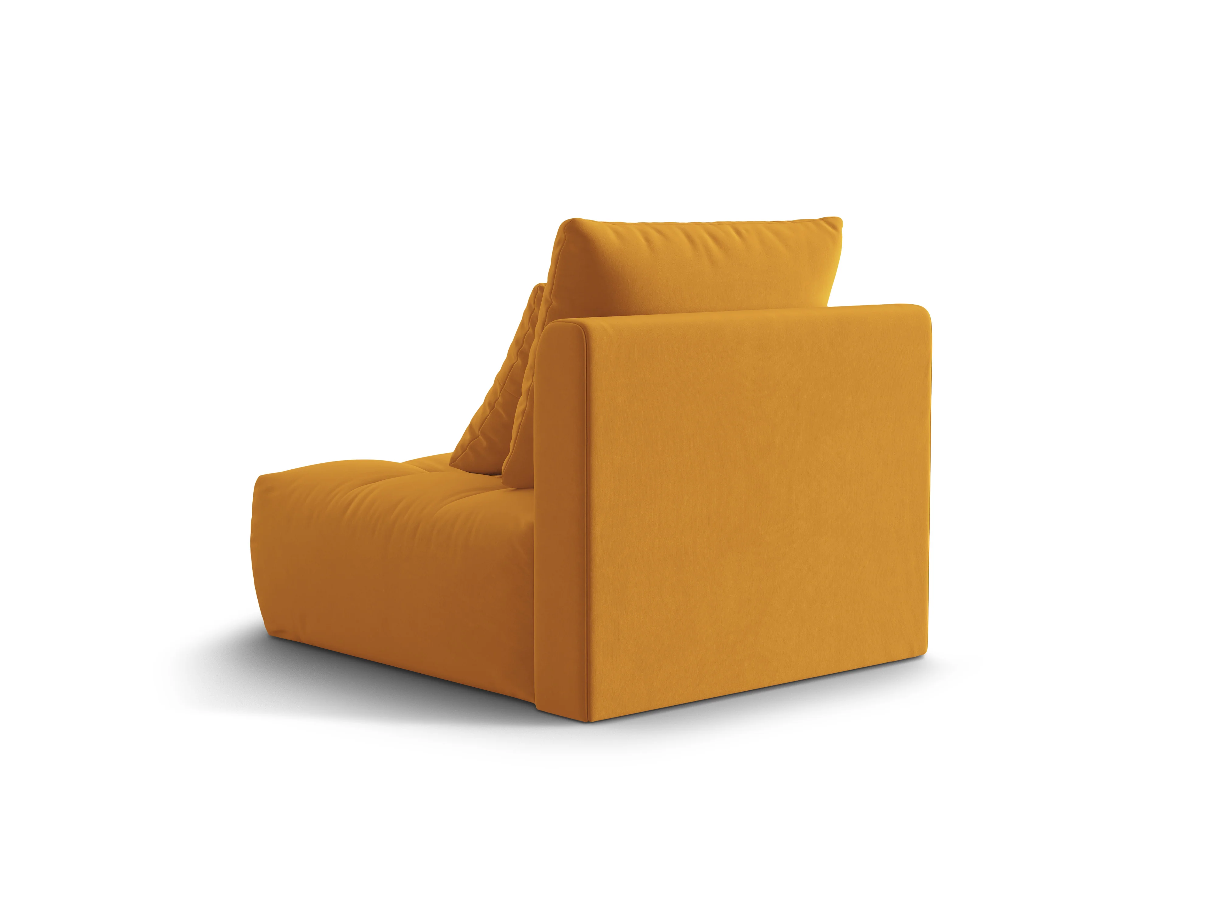 Fotel / moduł aksamitny BLOOM żółty - Image 5