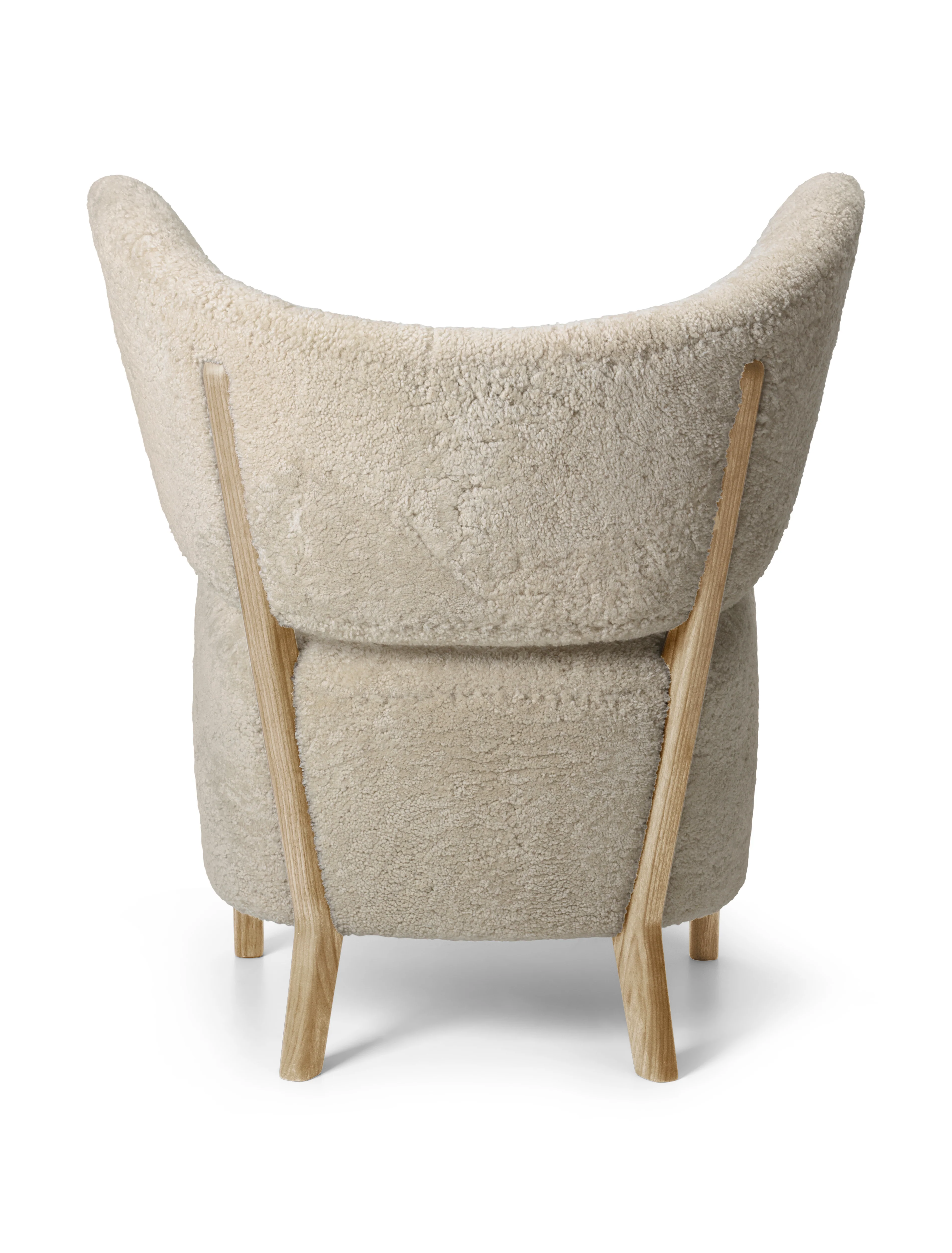 Fotel MY OWN CHAIR skóra owcza z dębową podstawą - Image 4