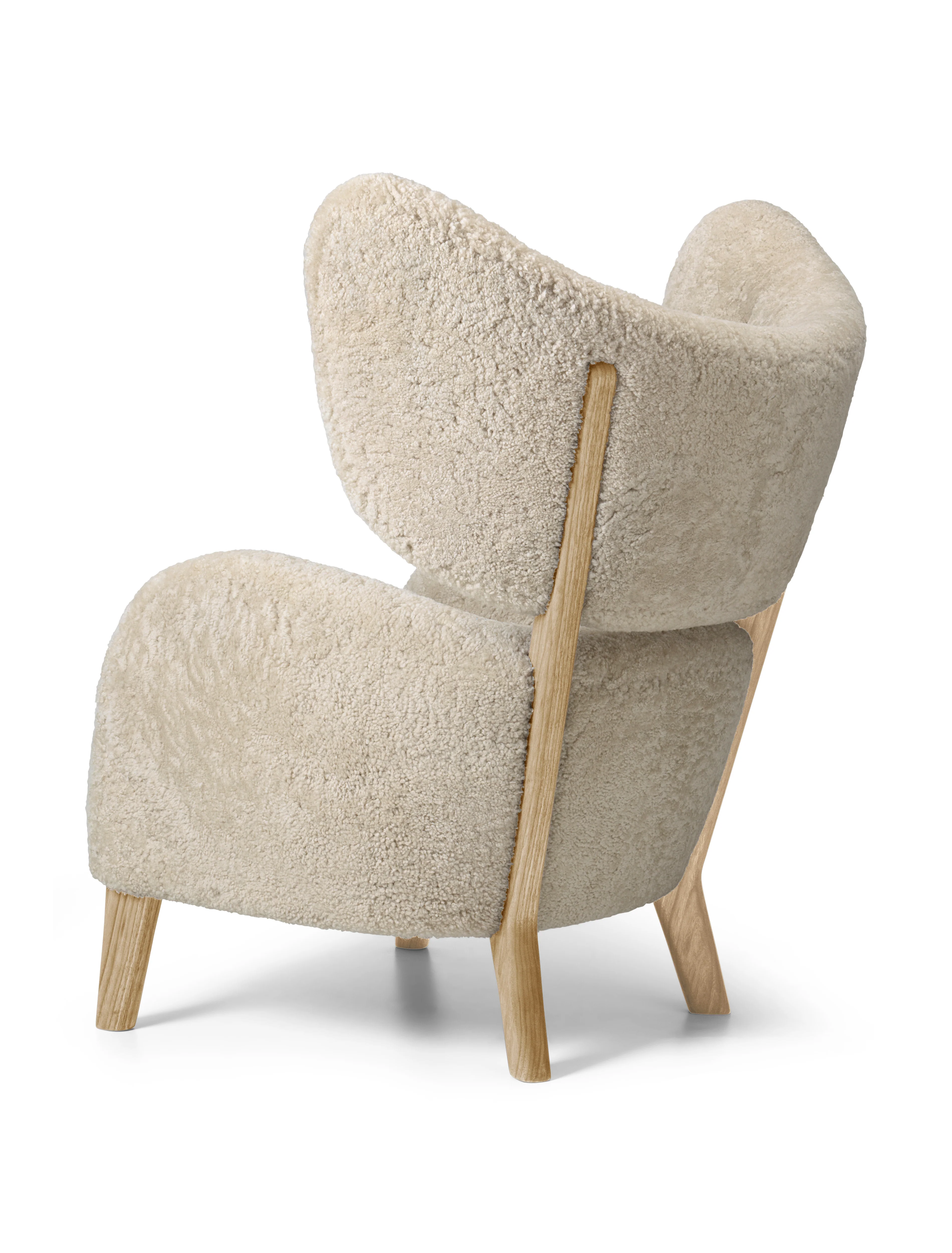 Fotel MY OWN CHAIR skóra owcza z dębową podstawą - Image 5