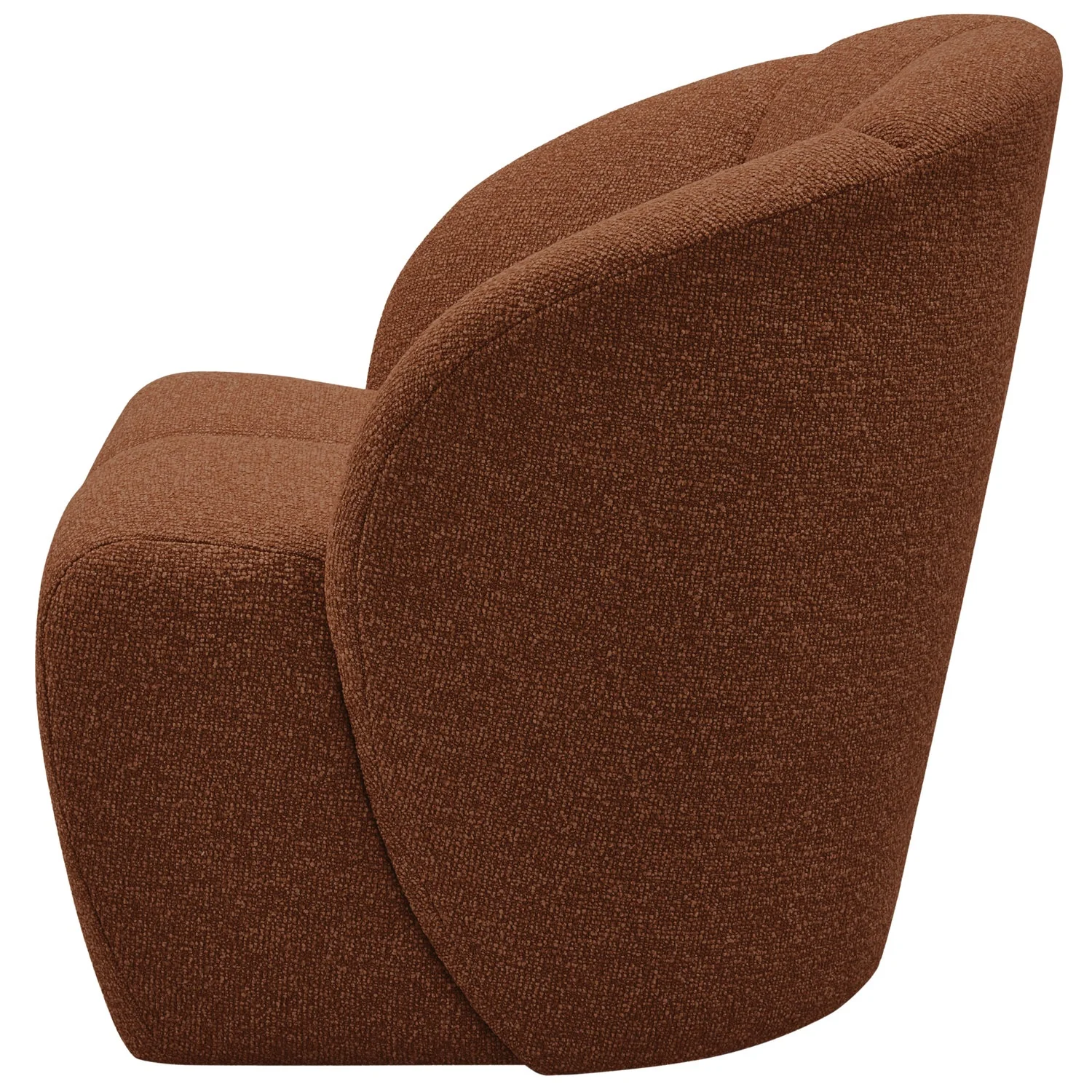 Fotel obrotowy MOJO rdzawy brązowy bouclé - Image 6