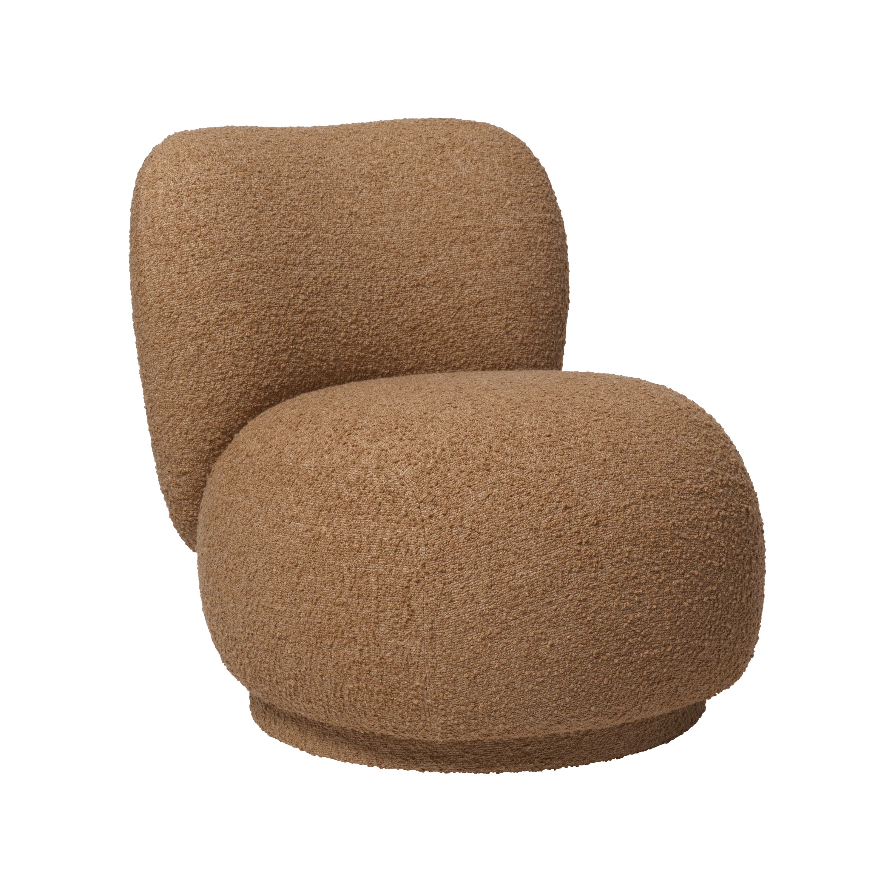 Fotel RICO PICCOLO LOUNGE brązowy boucle