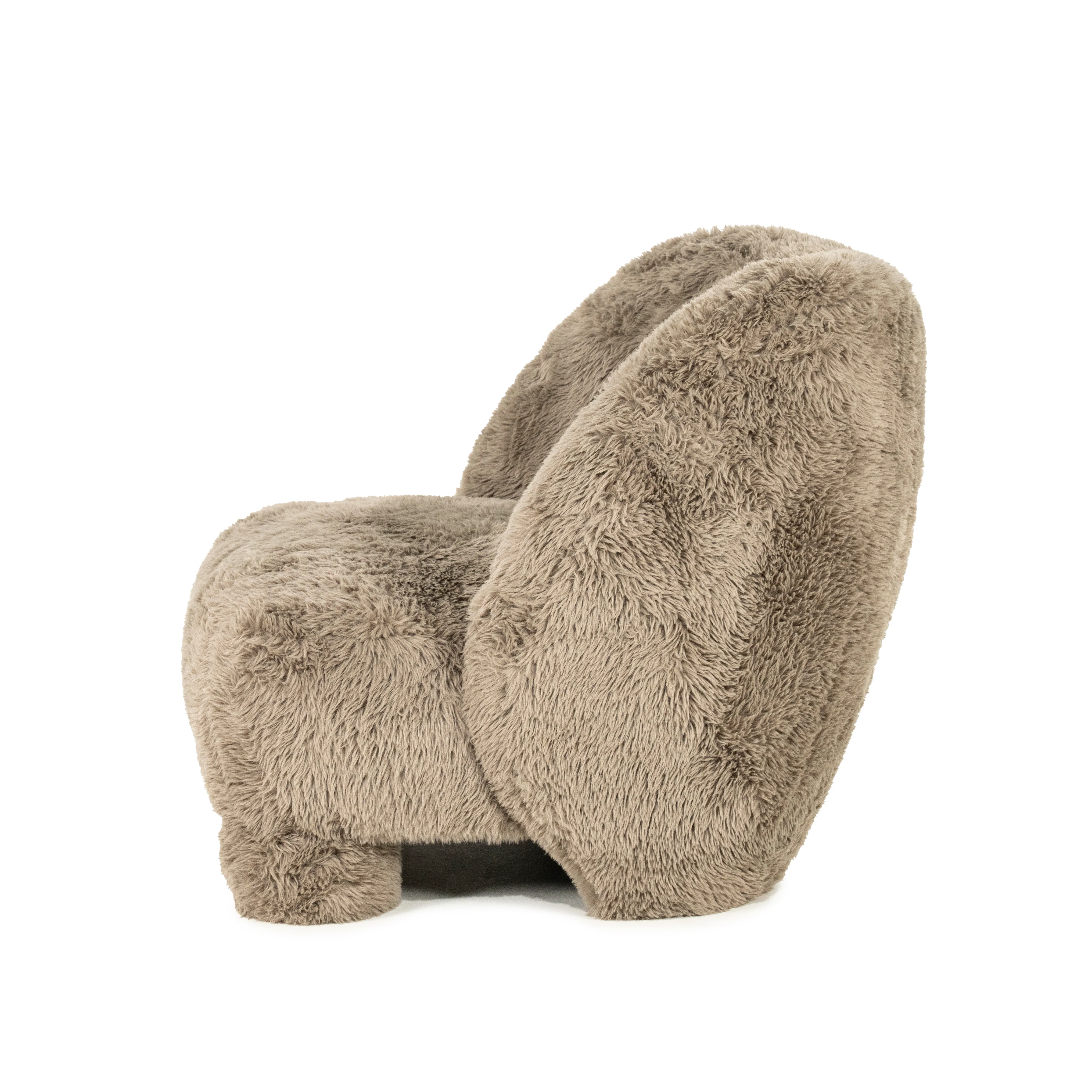 Fotel SAMSON futrzany taupe - Image 6