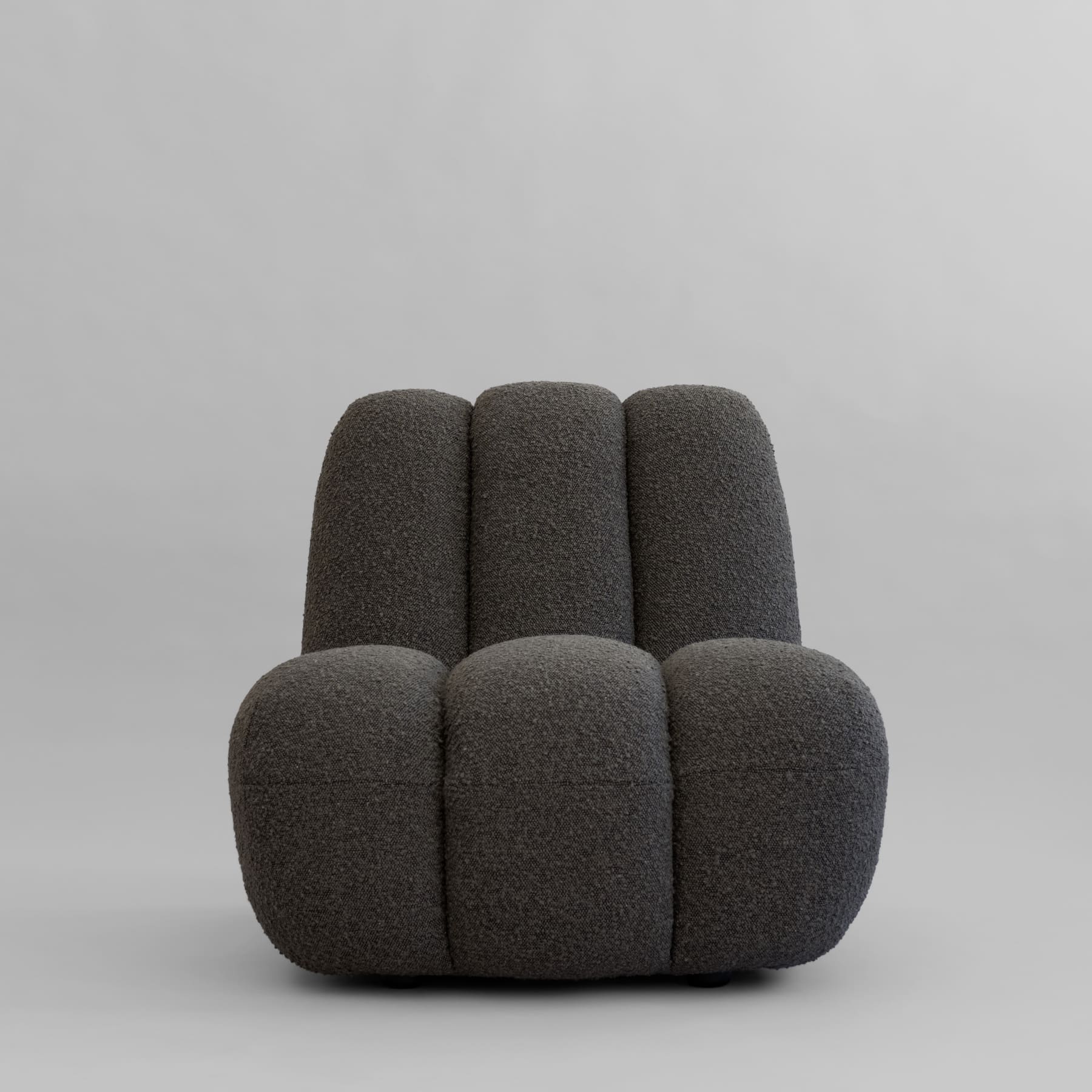 Fotel TOE szaro-brązowy bouclé - Image 12