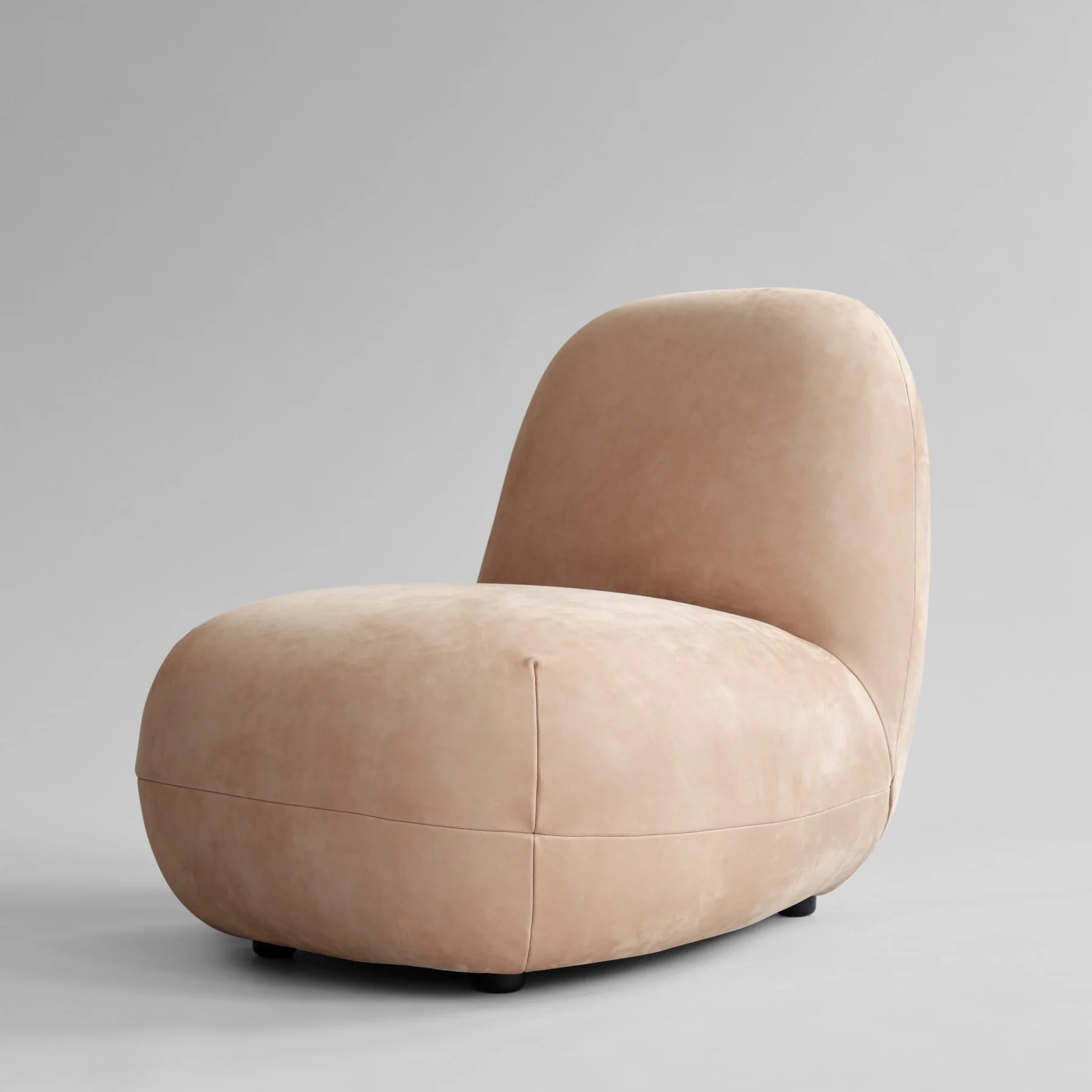 Fotel bez podłokietników TOE FLAT beżowa skóra nubuk - Image 10