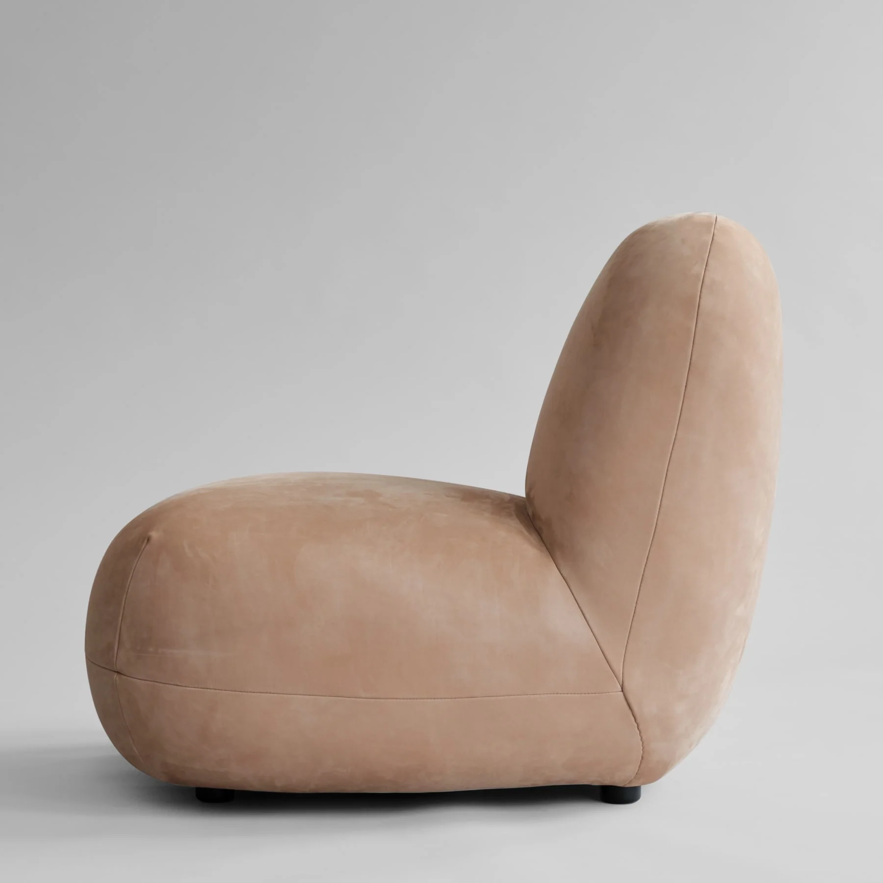 Fotel bez podłokietników TOE FLAT beżowa skóra nubuk - Image 11