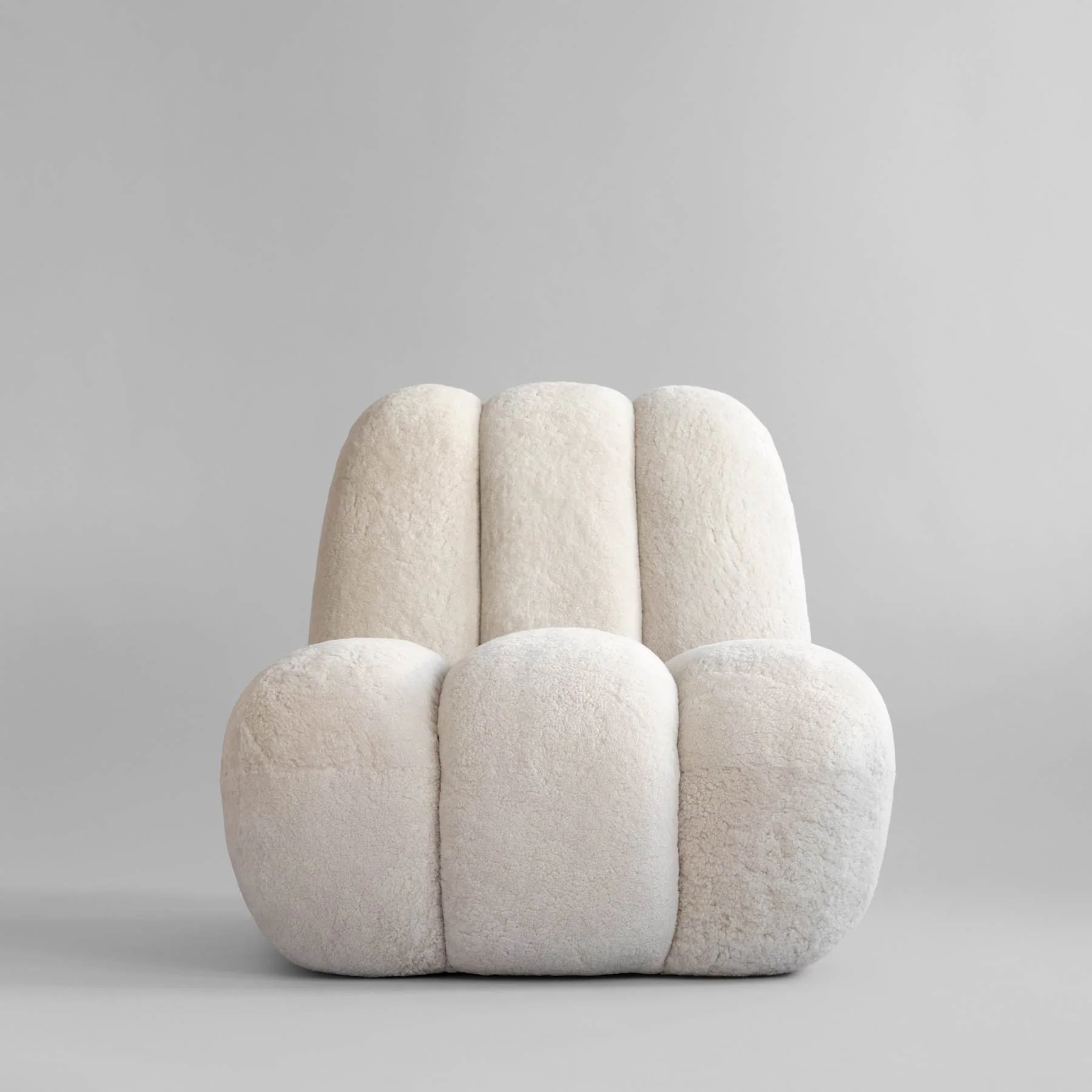 Fotel w tkaninie Sheepskin TOE kremowy - Image 10