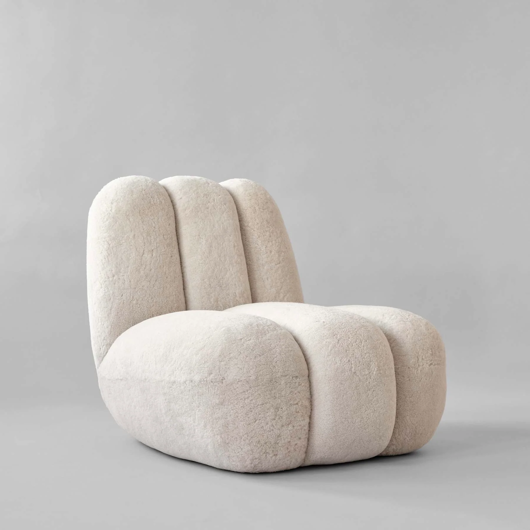 Fotel w tkaninie Sheepskin TOE kremowy - Image 4