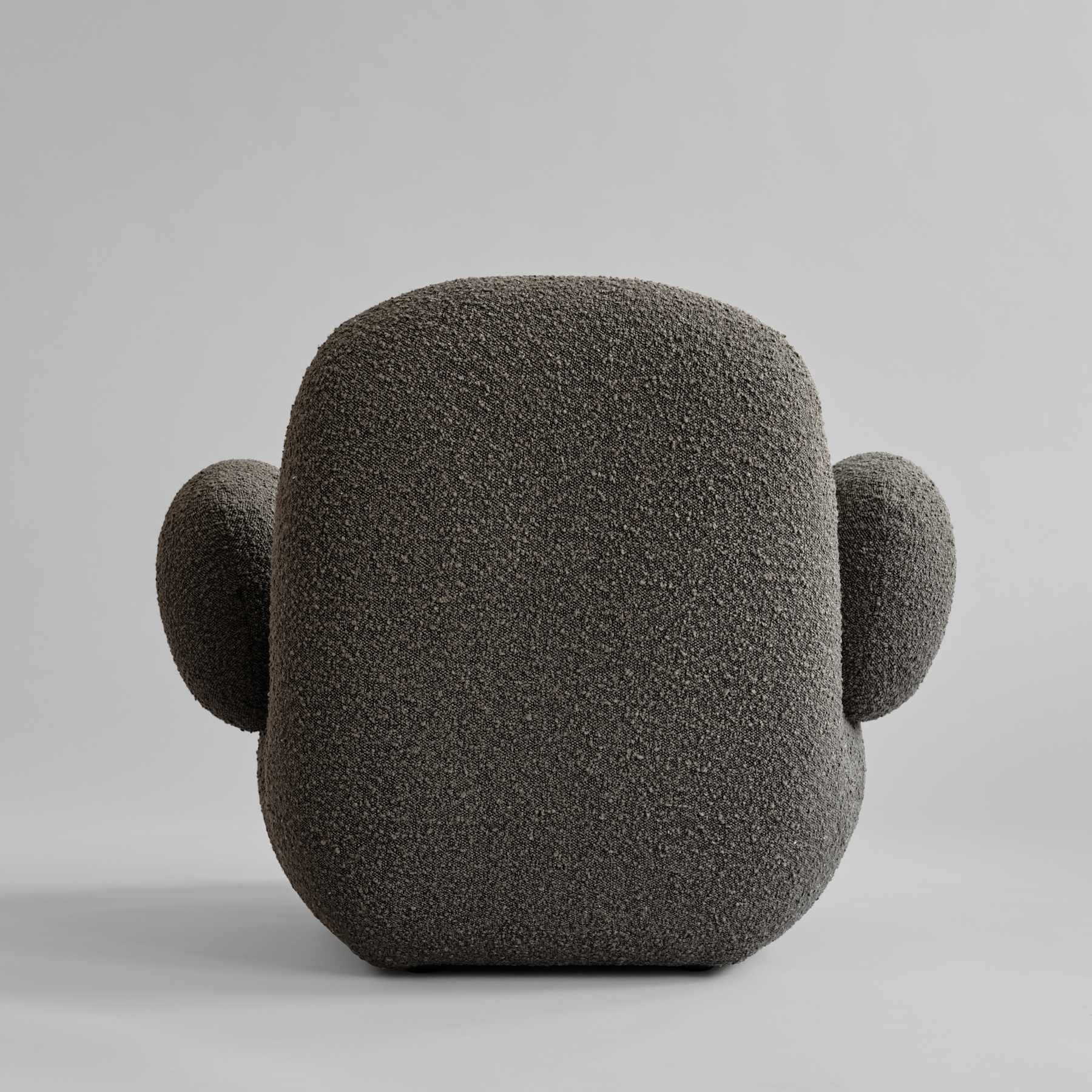 Fotel TOE FLAT szaro-brązowy bouclé - Image 4
