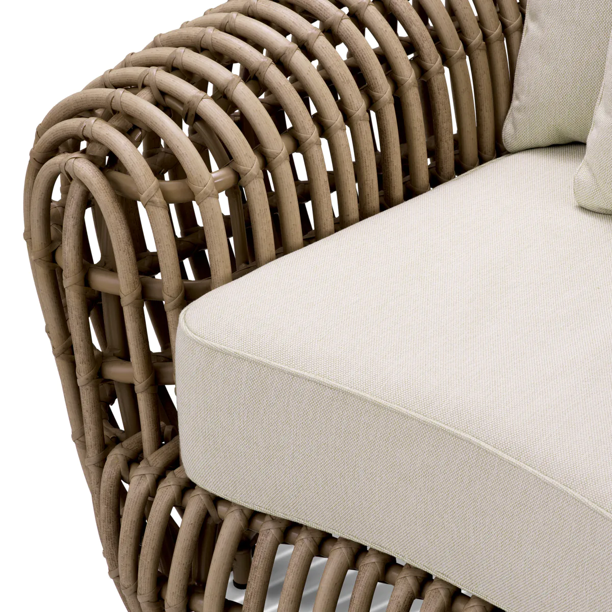 Fotel zewnętrzny SIDERNO syntetyczny rattan - Image 6