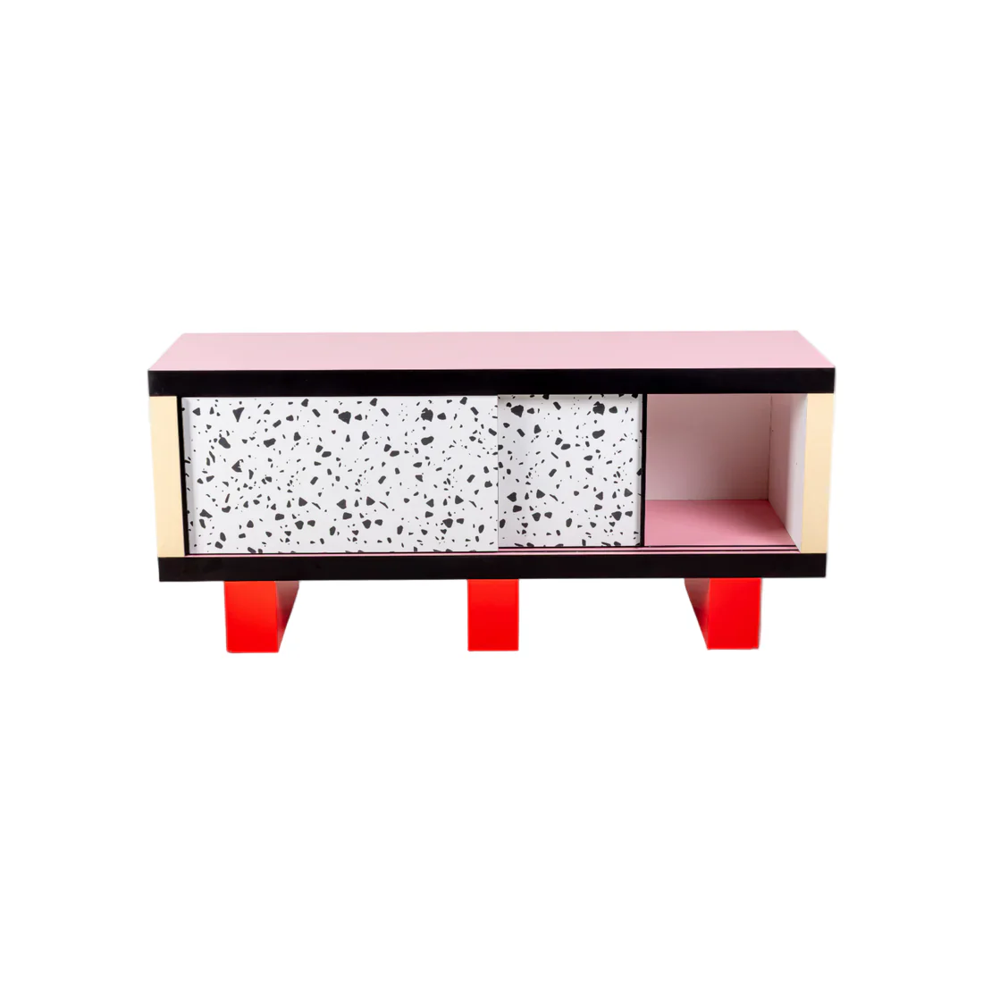 Komoda SUPERCABINET TERRAZZO biały z różowym z czerwonym - Image 6