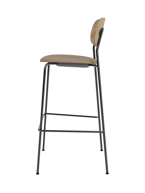 Hoker CO fornir dębowy z tapicerowanym beżowym siedziskiem - Image 5
