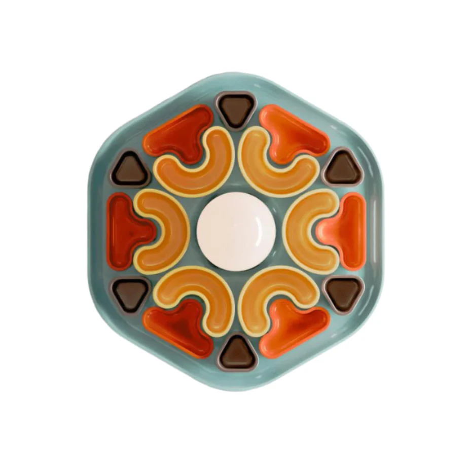 Kinkiet ceramiczny PHYTIA niebieski z żółtym, pomarańczowym i brązowym
