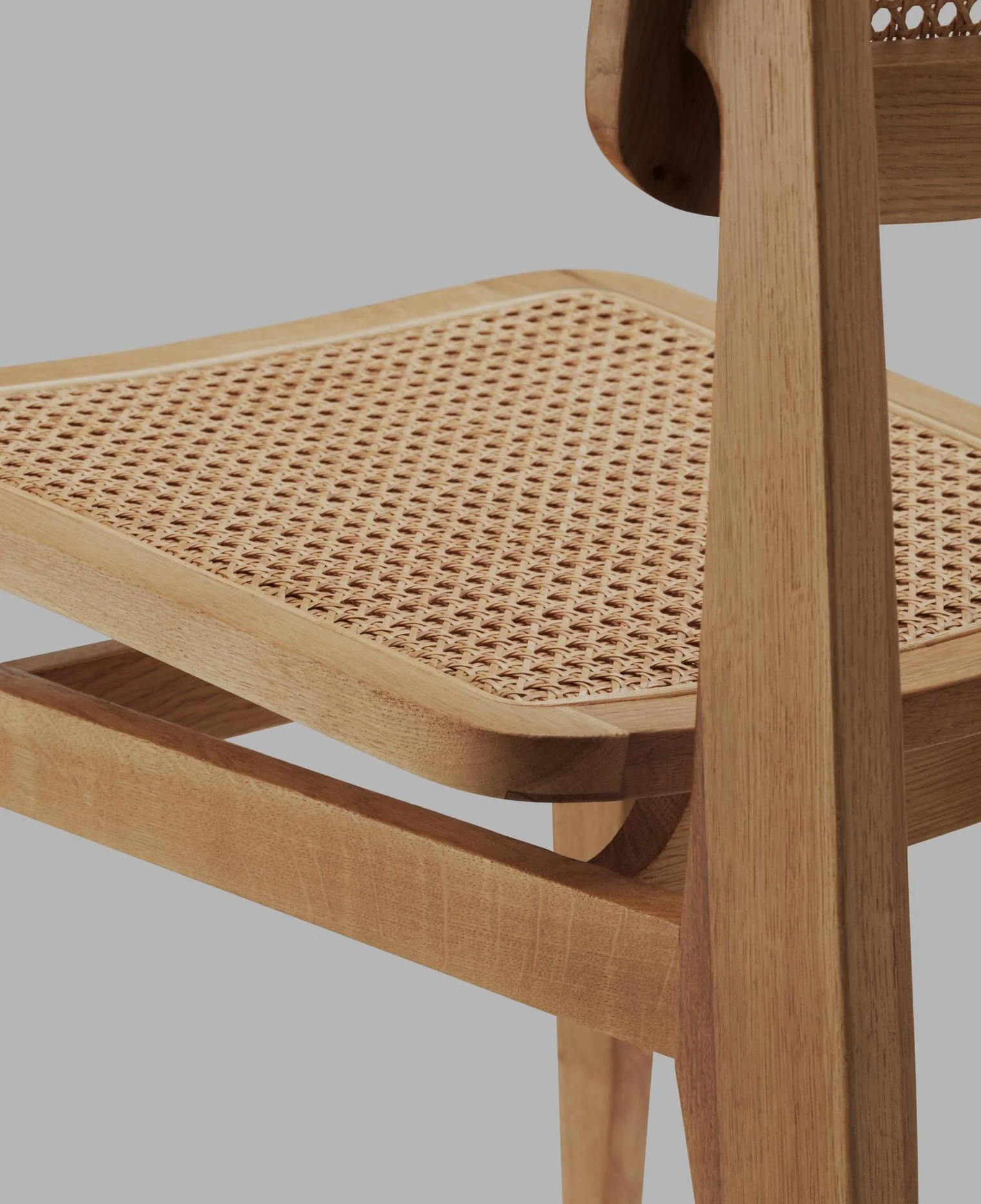 Krzesło C-CHAIR drewno dębowe z plecionką - Image 13