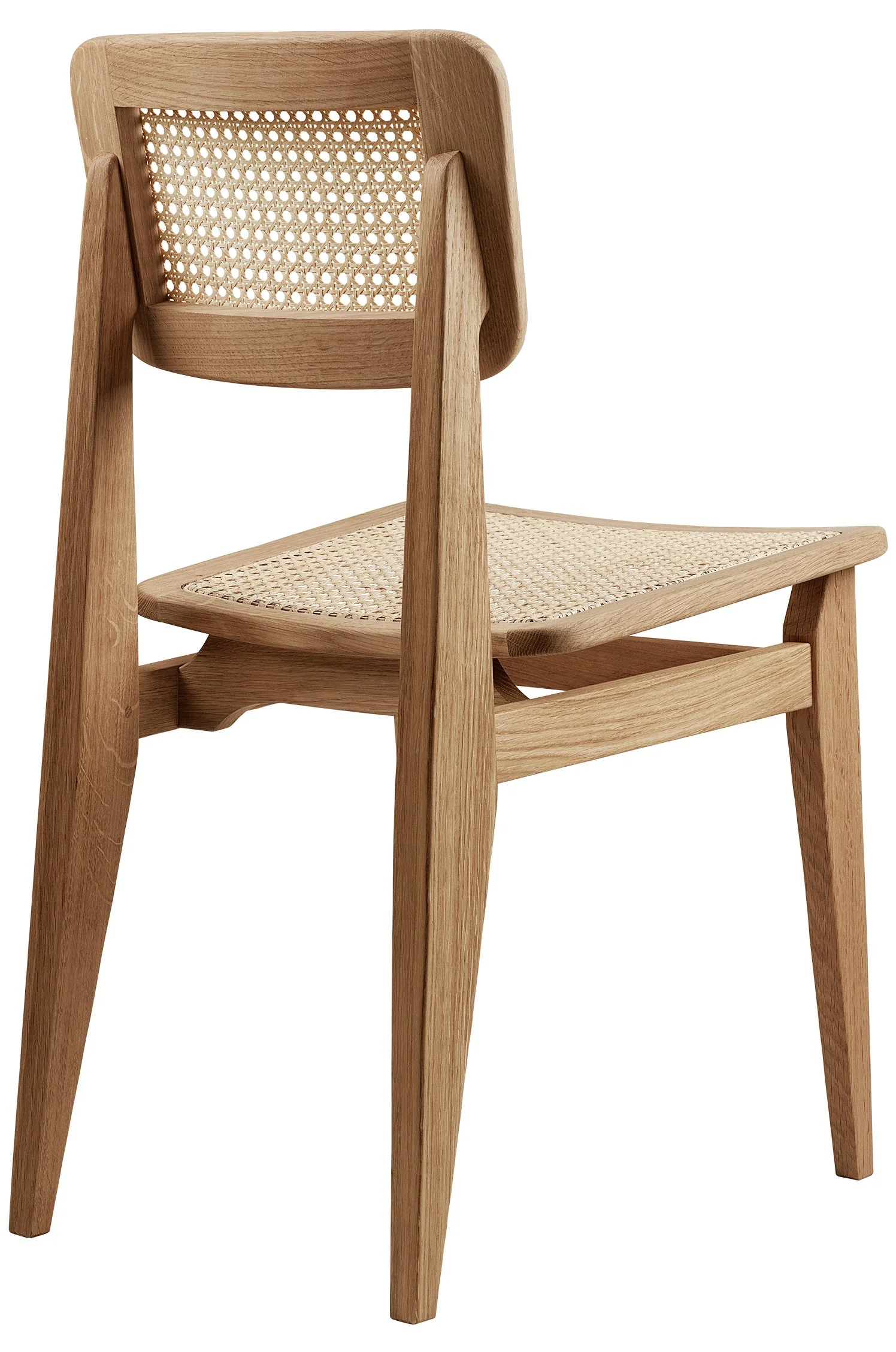 Krzesło C-CHAIR drewno dębowe z plecionką - Image 3