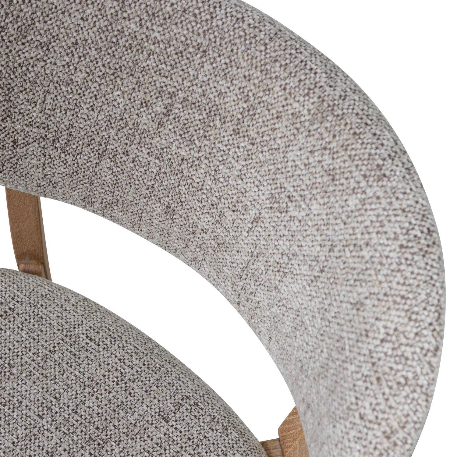 Krzesło UDAR szarobeżowy z drewnianą podstawą - Image 7