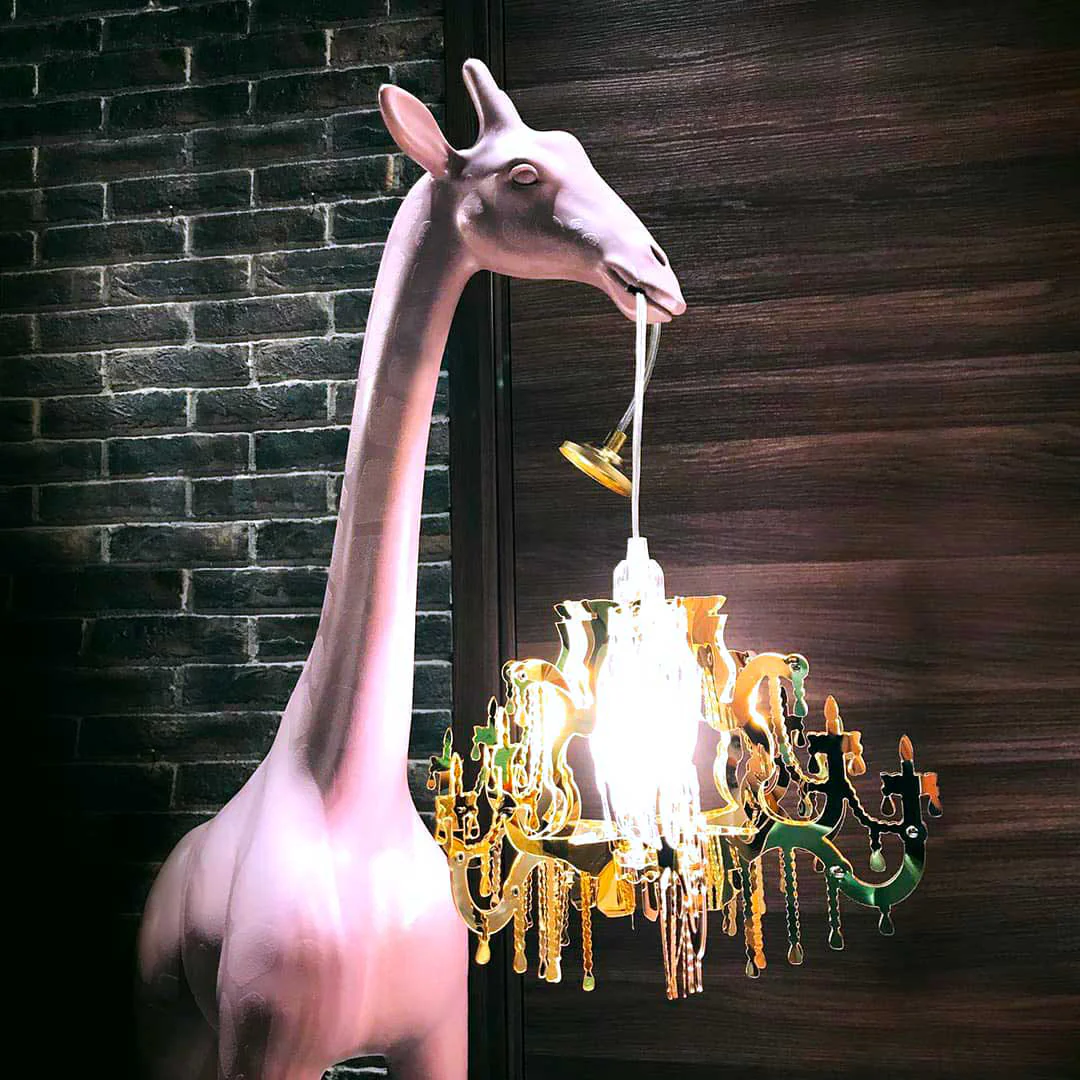 Lampa GIRAFFE IN LOVE M biały z czerwonym kloszem - Image 4