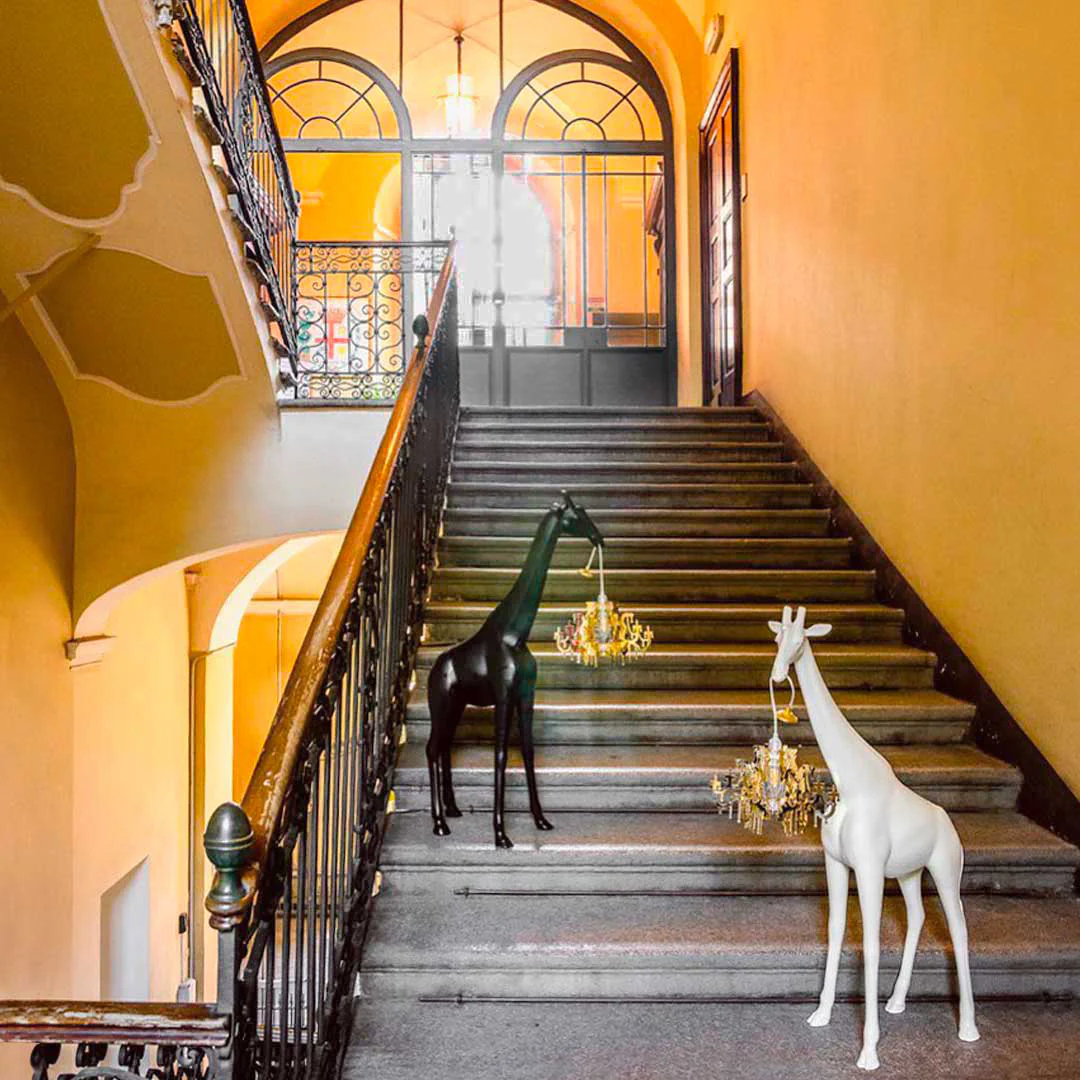 Lampa GIRAFFE IN LOVE M biały z czerwonym kloszem - Image 6