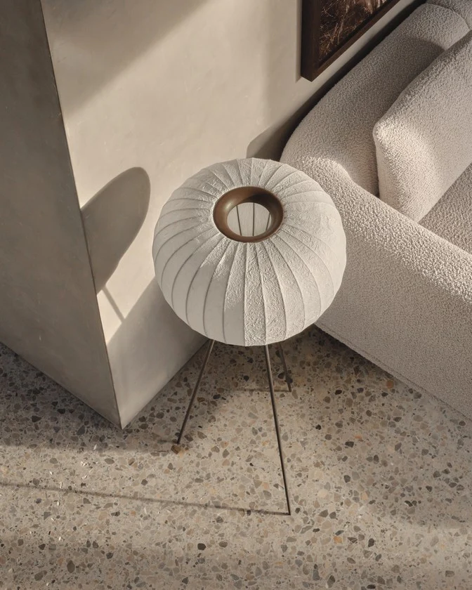 Lampa podłogowa 581 papierowy klosz z ciemną metalową podstawą - Image 6