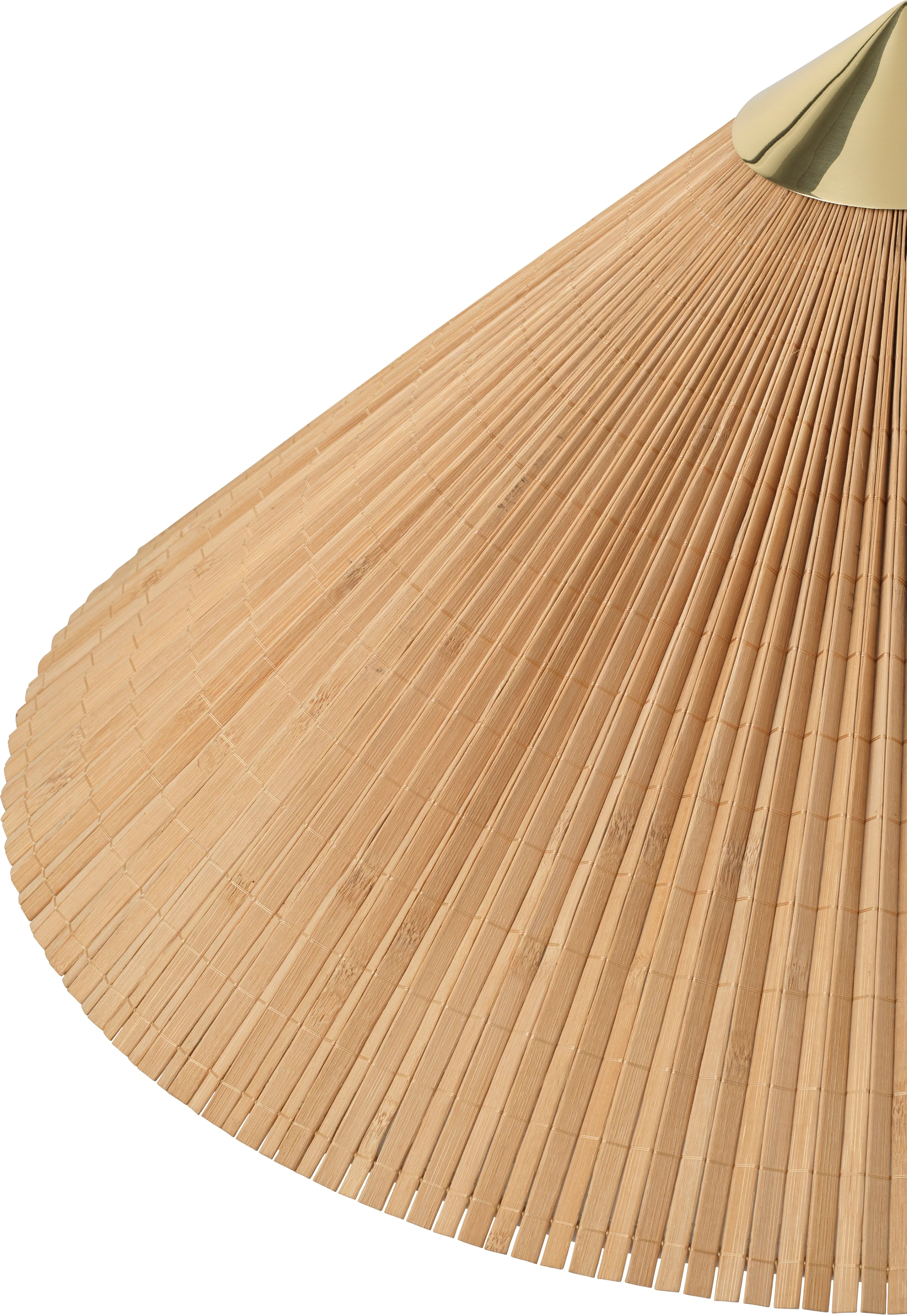 Lampa podłogowa 9602 mosiądz z bambusowym kloszem - Image 3