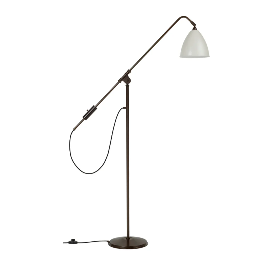 Lampa podłogowa BESTLITE BL4 czarny z kremowym kloszem